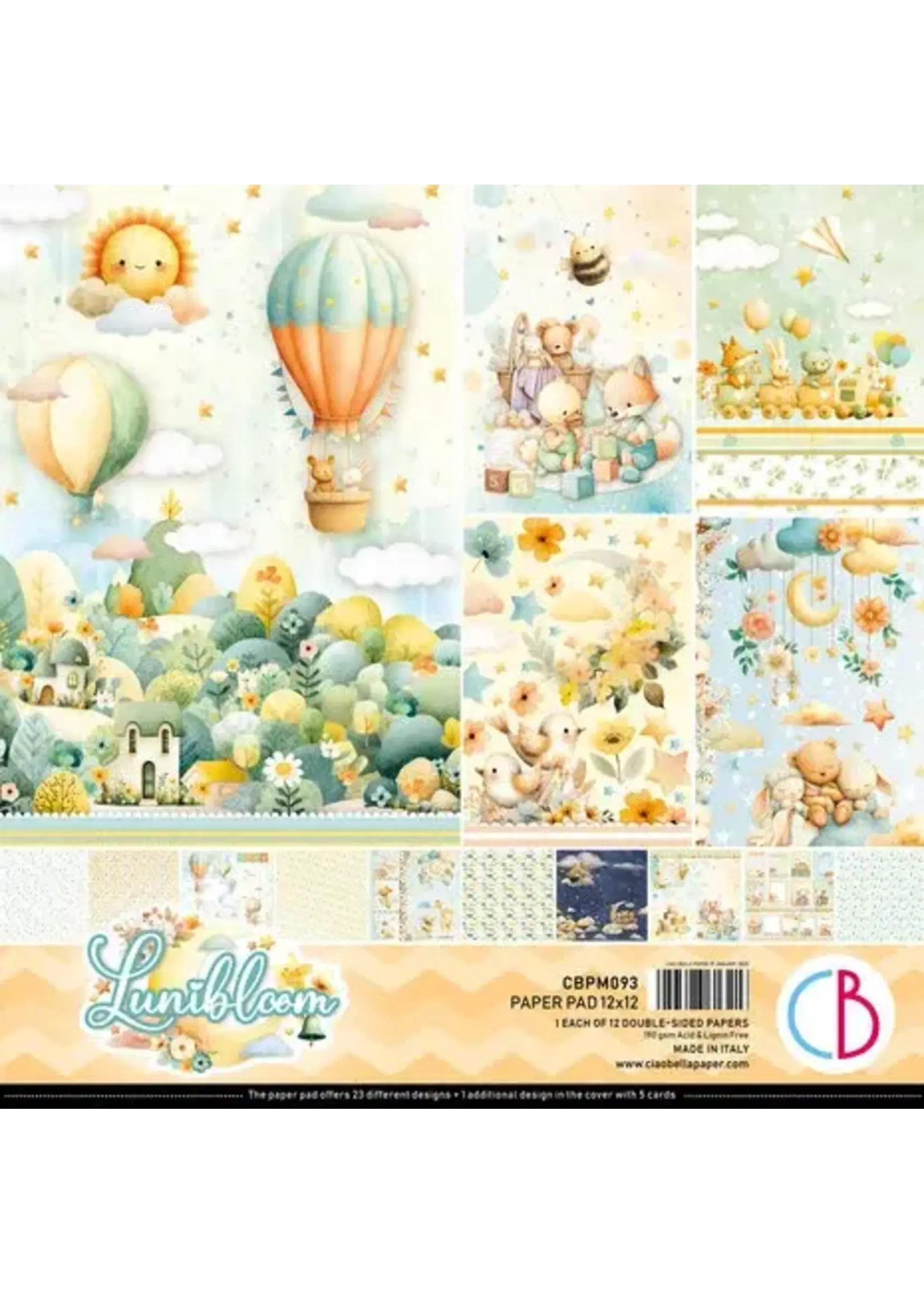Lunibloom 12x12 Inch Paper Pad (12pcs) (CBPM093)