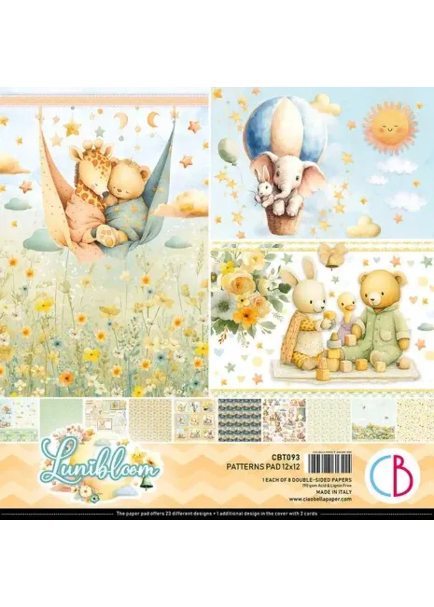 Lunibloom 12x12 Inch Patterns Pad (8pcs) (CBT093)