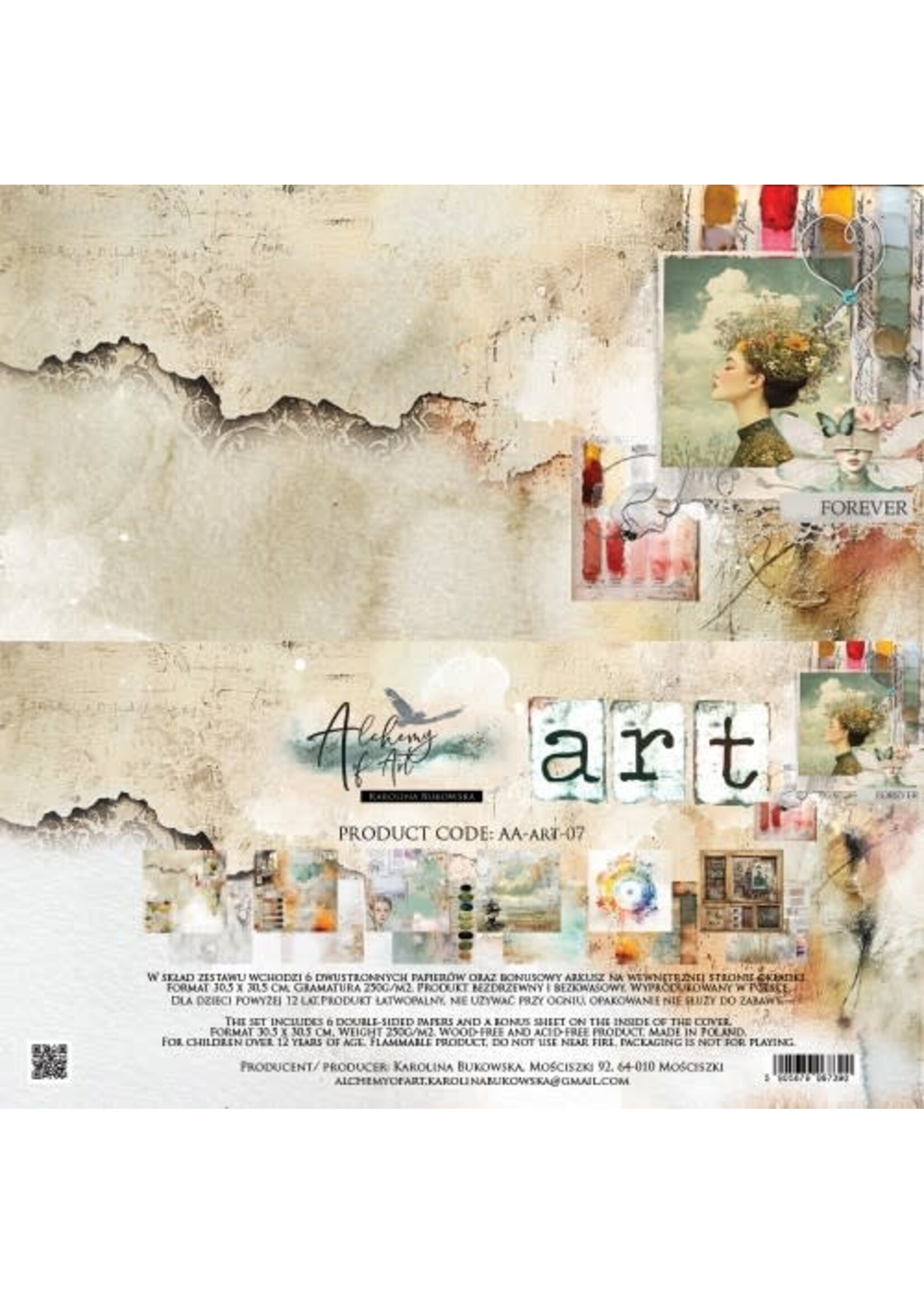 Art AA-ART-07 Zestaw papierów do scrapbookingu 12X12