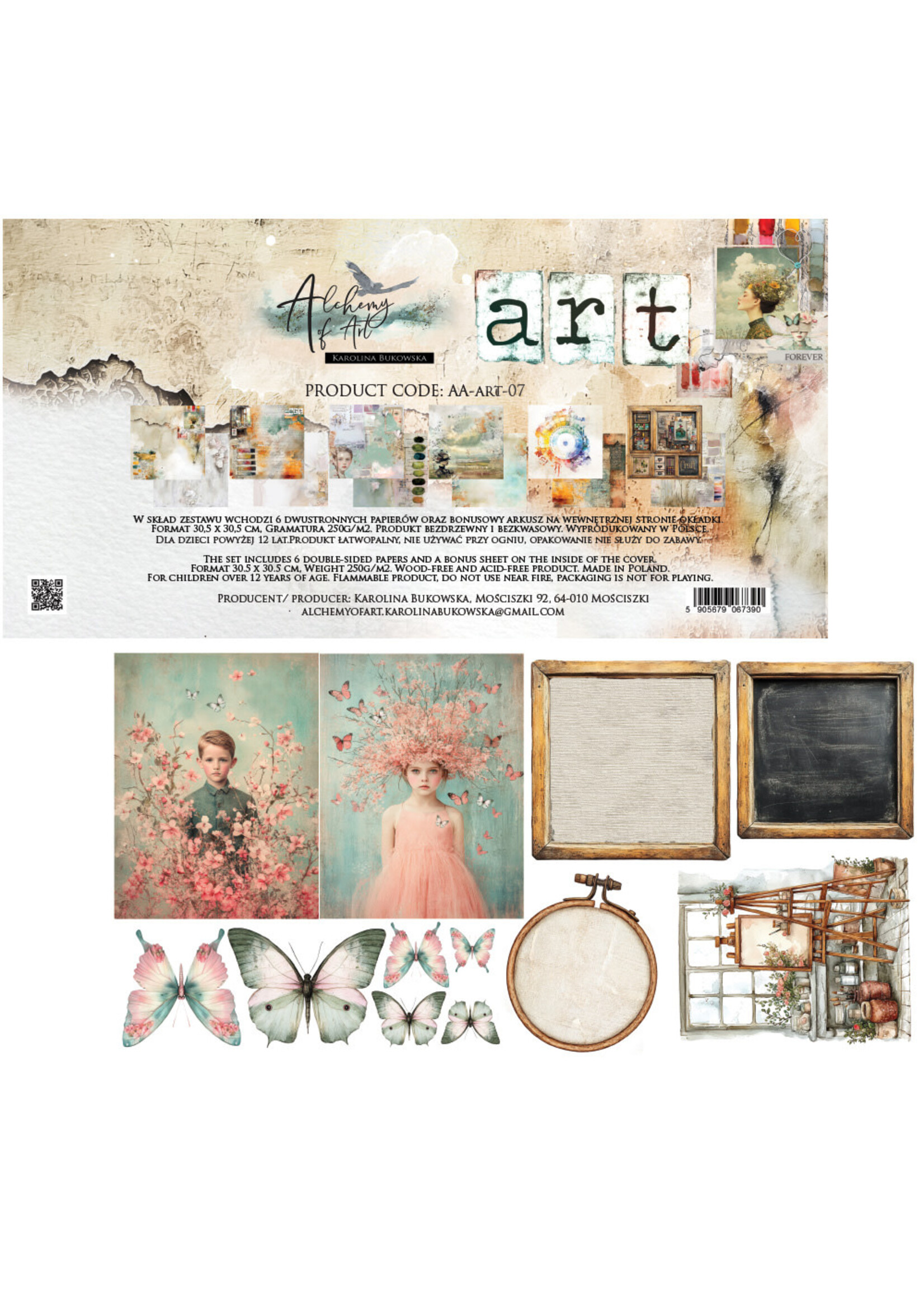 Art AA-ART-07 Zestaw papierów do scrapbookingu 12X12