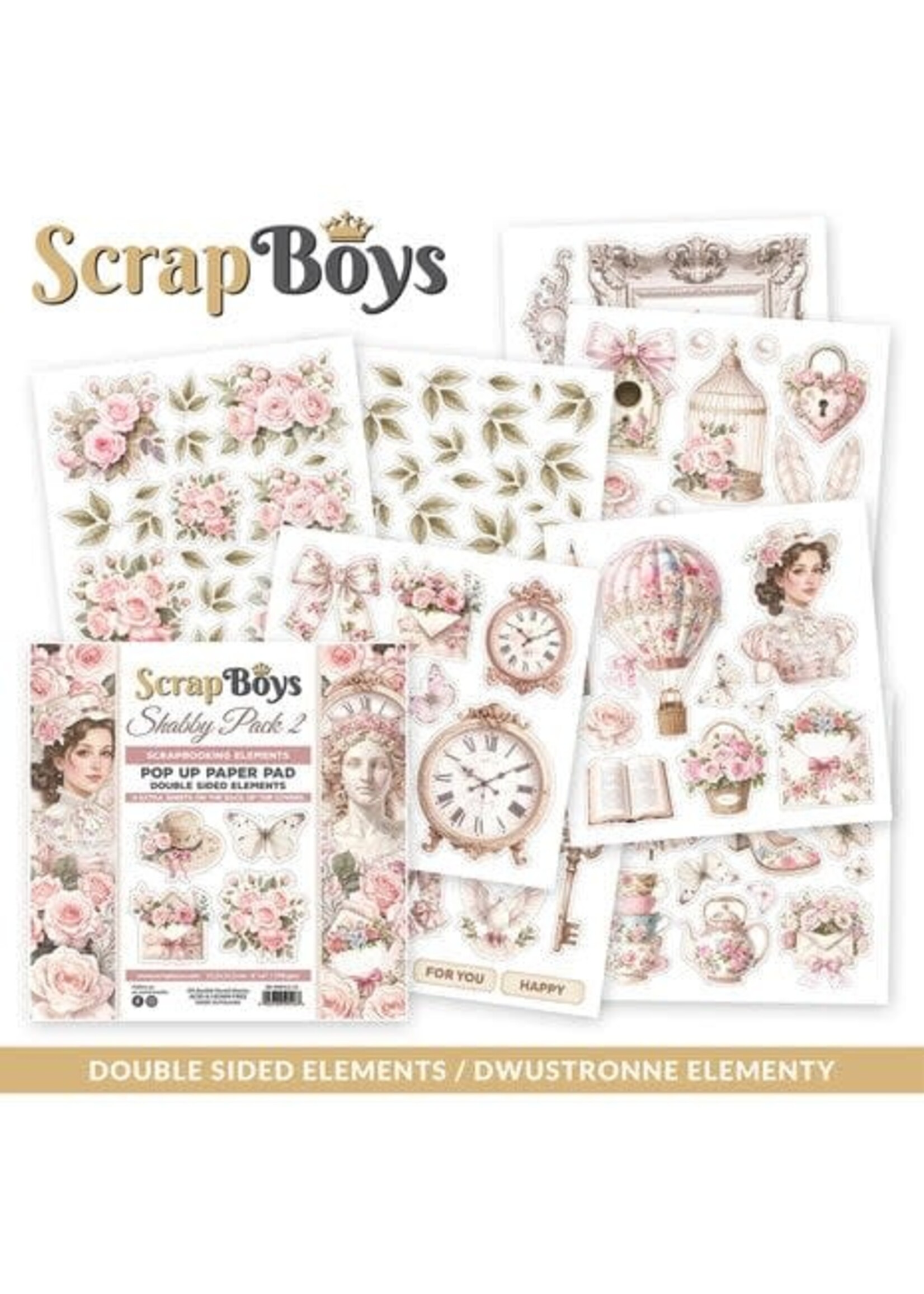 Shabby Pack 2 6x6 Inch Pop Up Paper Pad (SB-SHPA2-11)