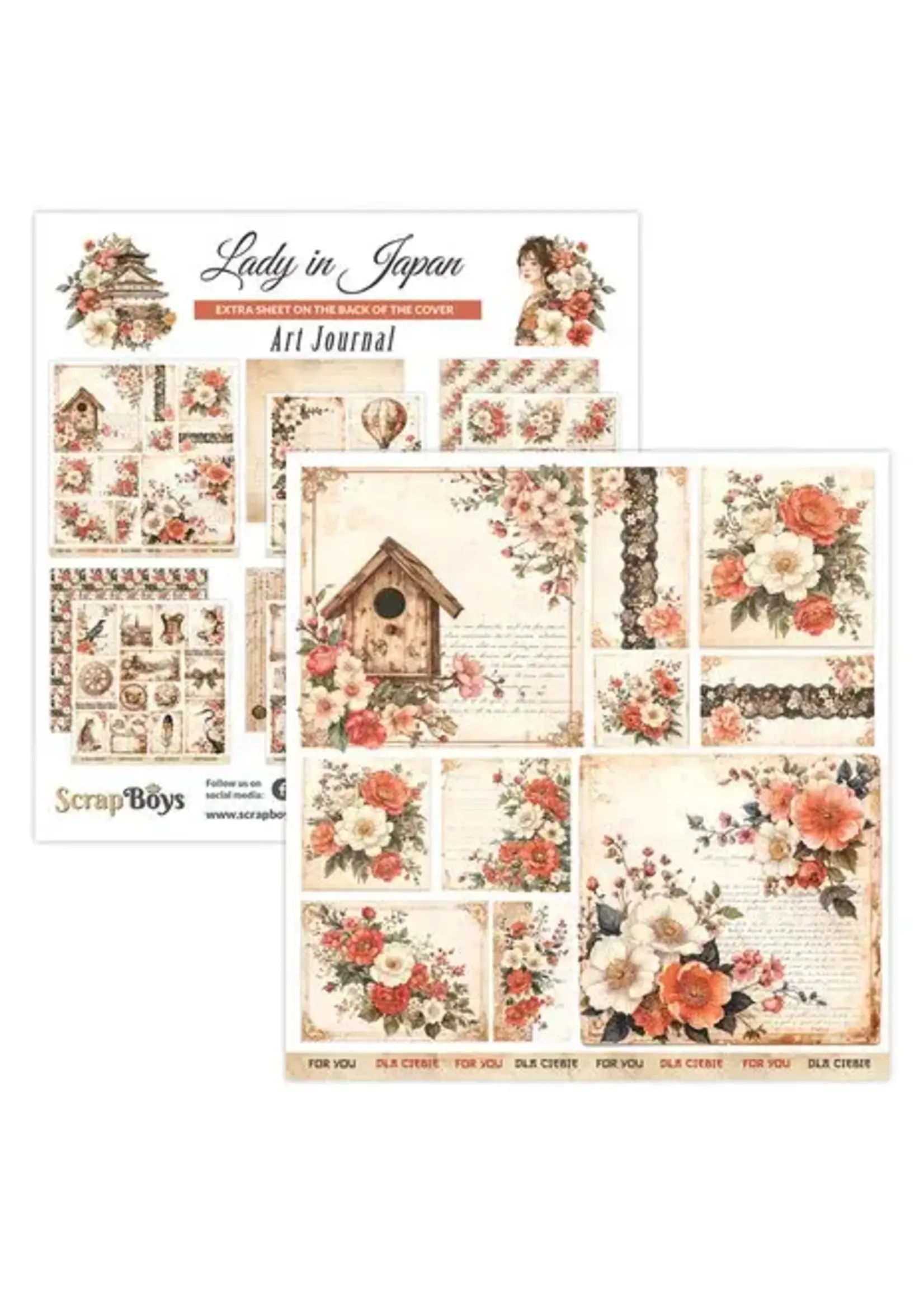 Lady in Japan 12x12 Inch Art Journal (SB-LAJA-14)