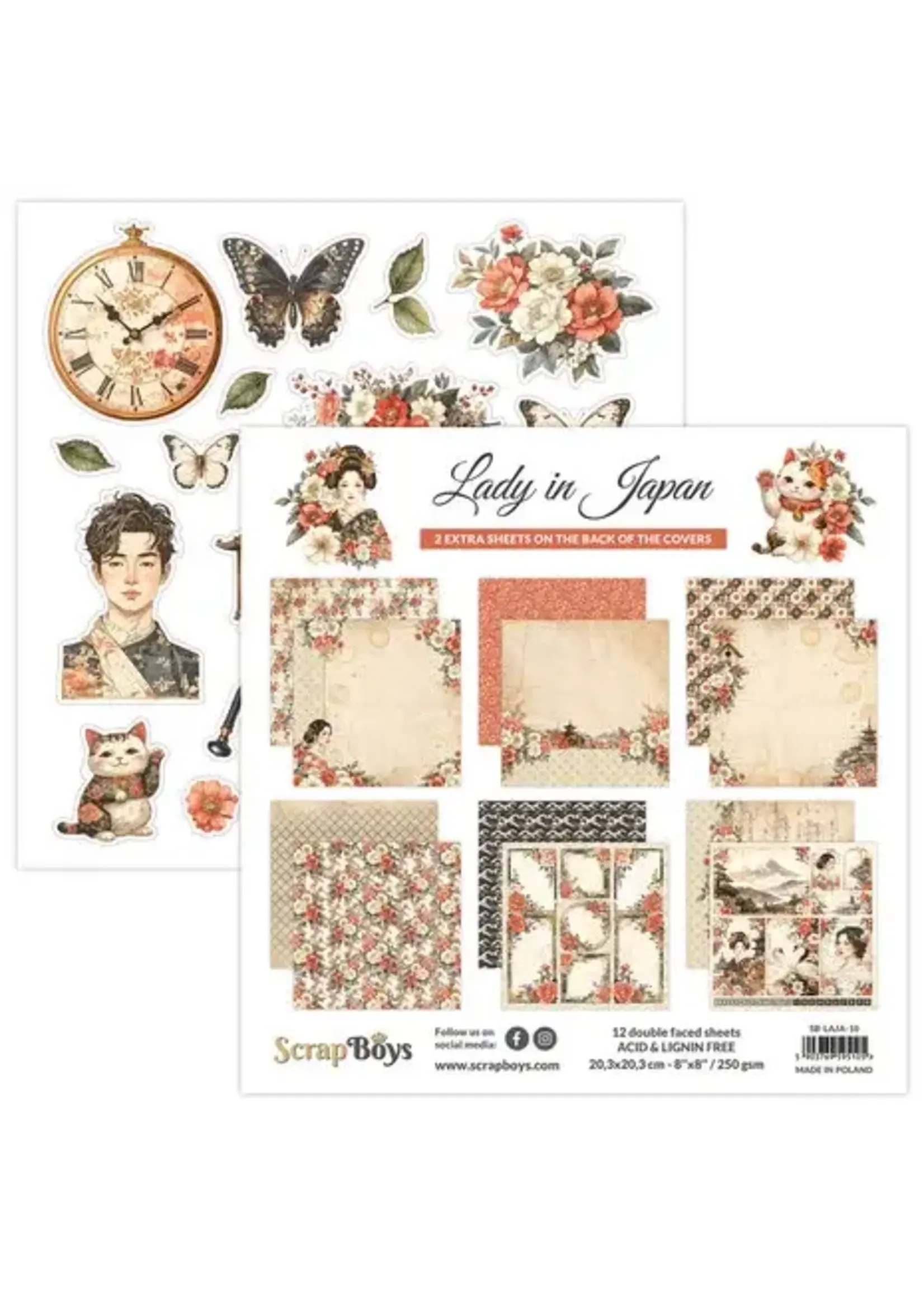 Lady in Japan 8x8 Inch Paper Pad (SB-LAJA-10)