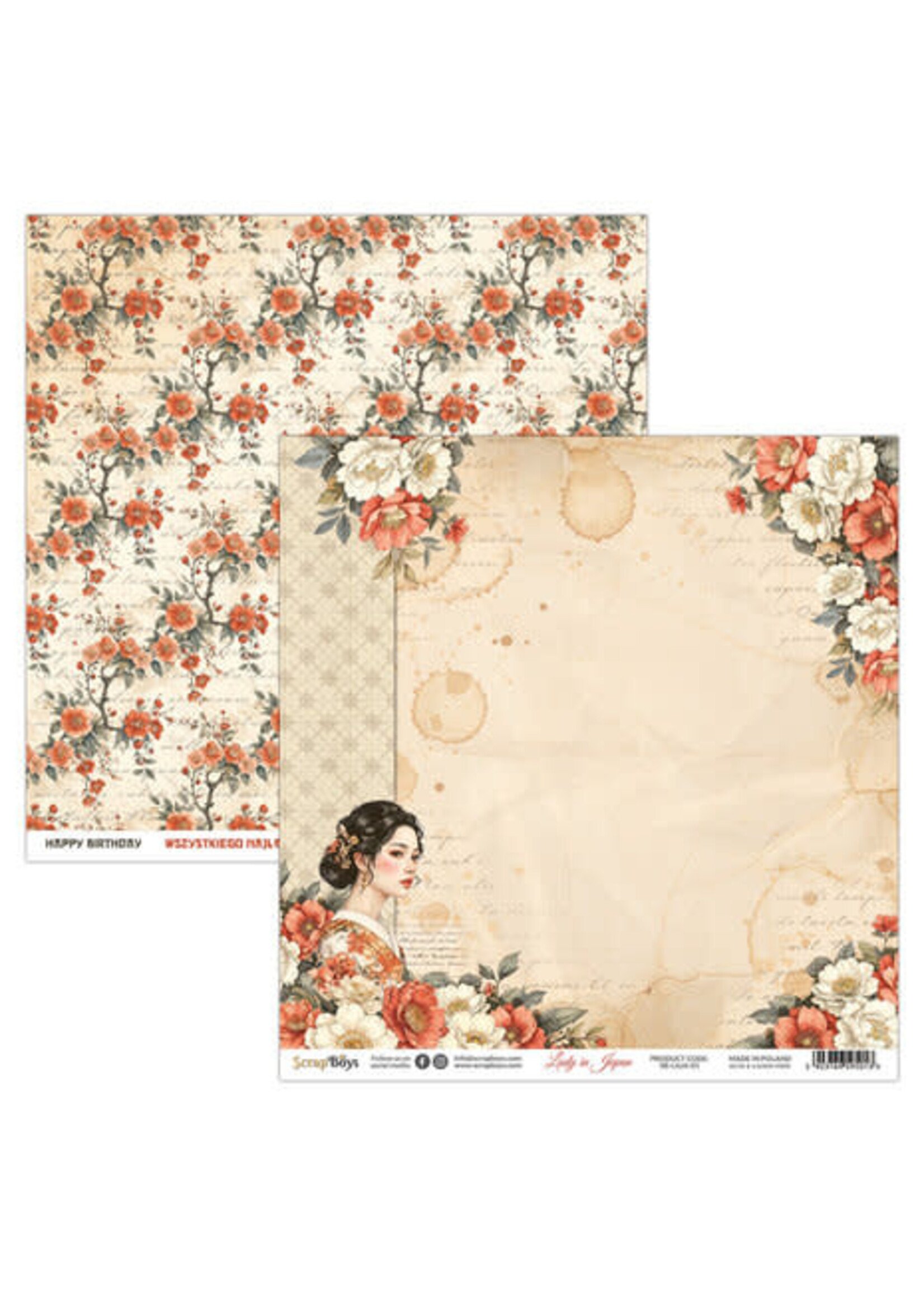 Lady in Japan 8x8 Inch Paper Pad (SB-LAJA-10)