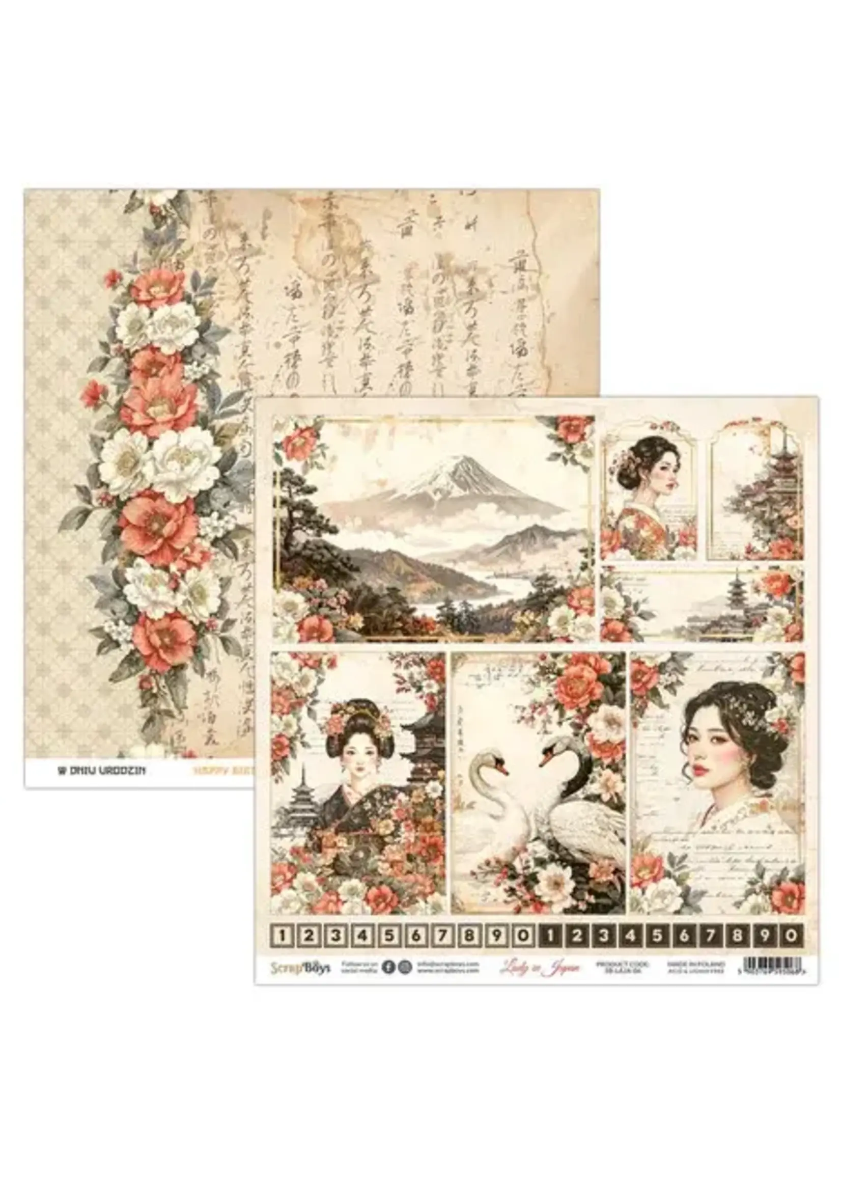 Lady in Japan 8x8 Inch Paper Pad (SB-LAJA-10)