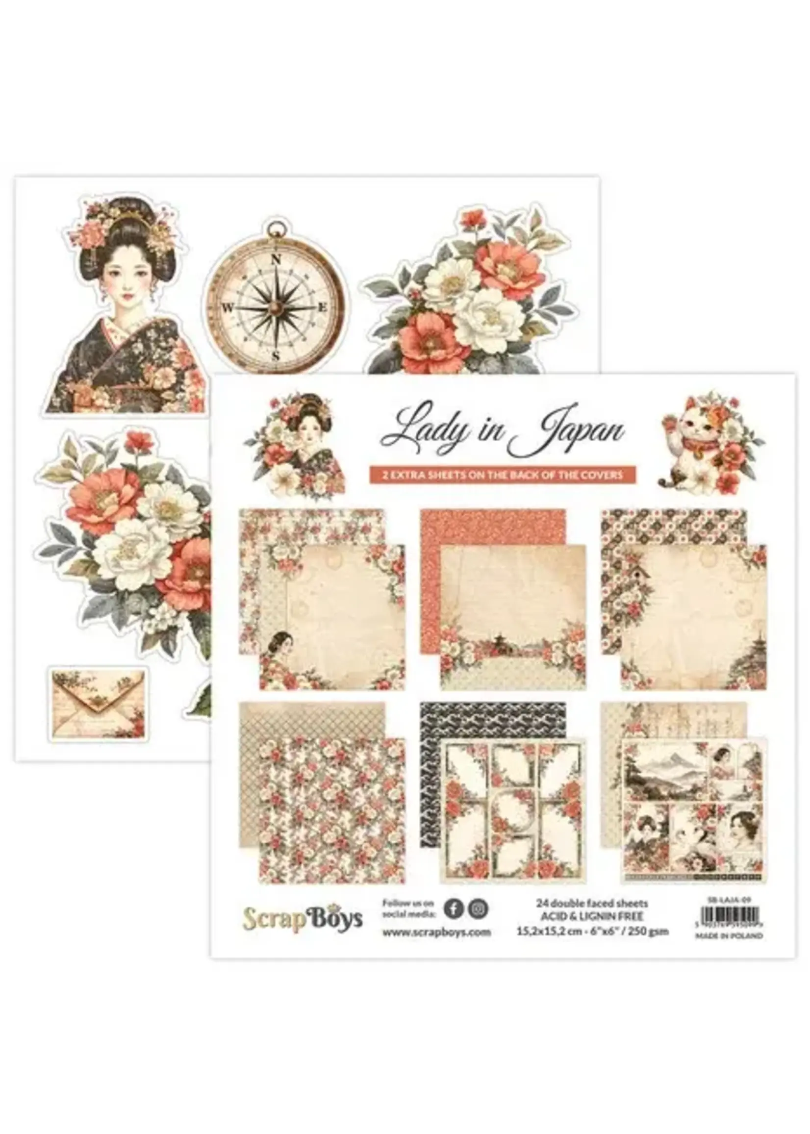 Lady in Japan 6x6 Inch Paper Pad (SB-LAJA-09)