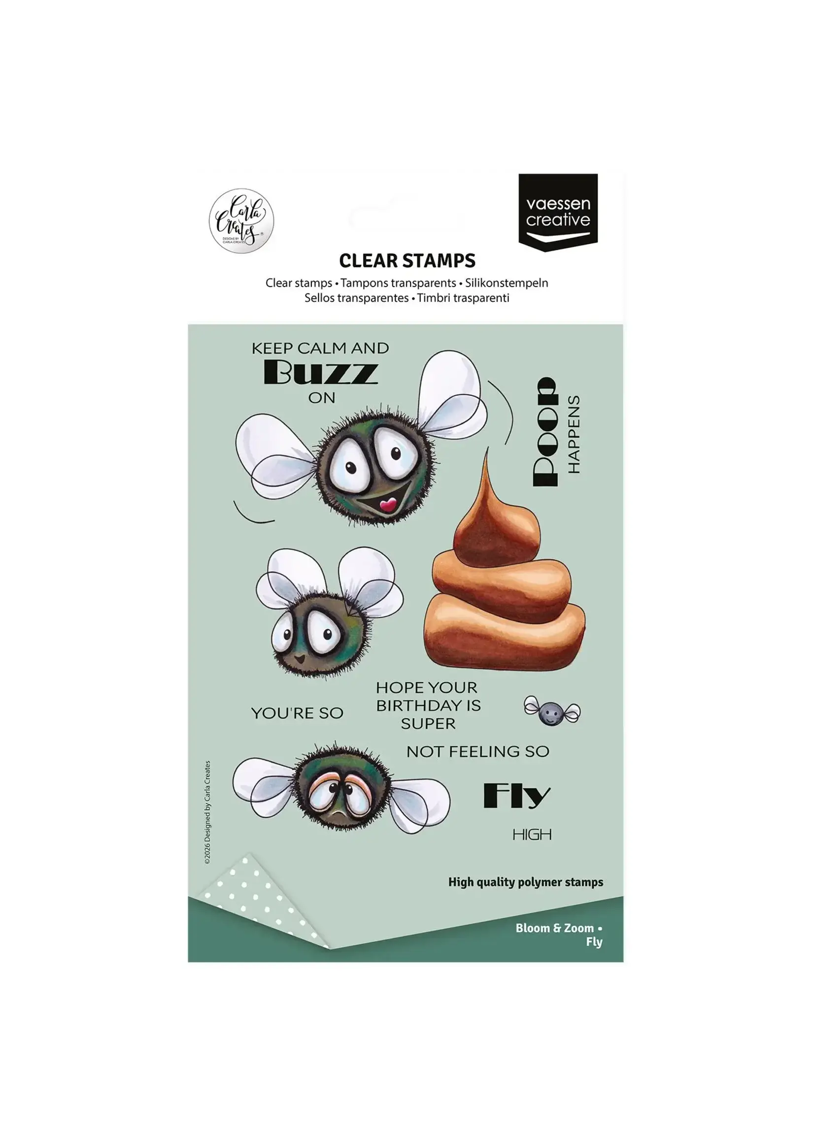 Vaessen Creative • Clear Stamps by Carla Creates Fly 17st. Vaessen Creative CAR0307