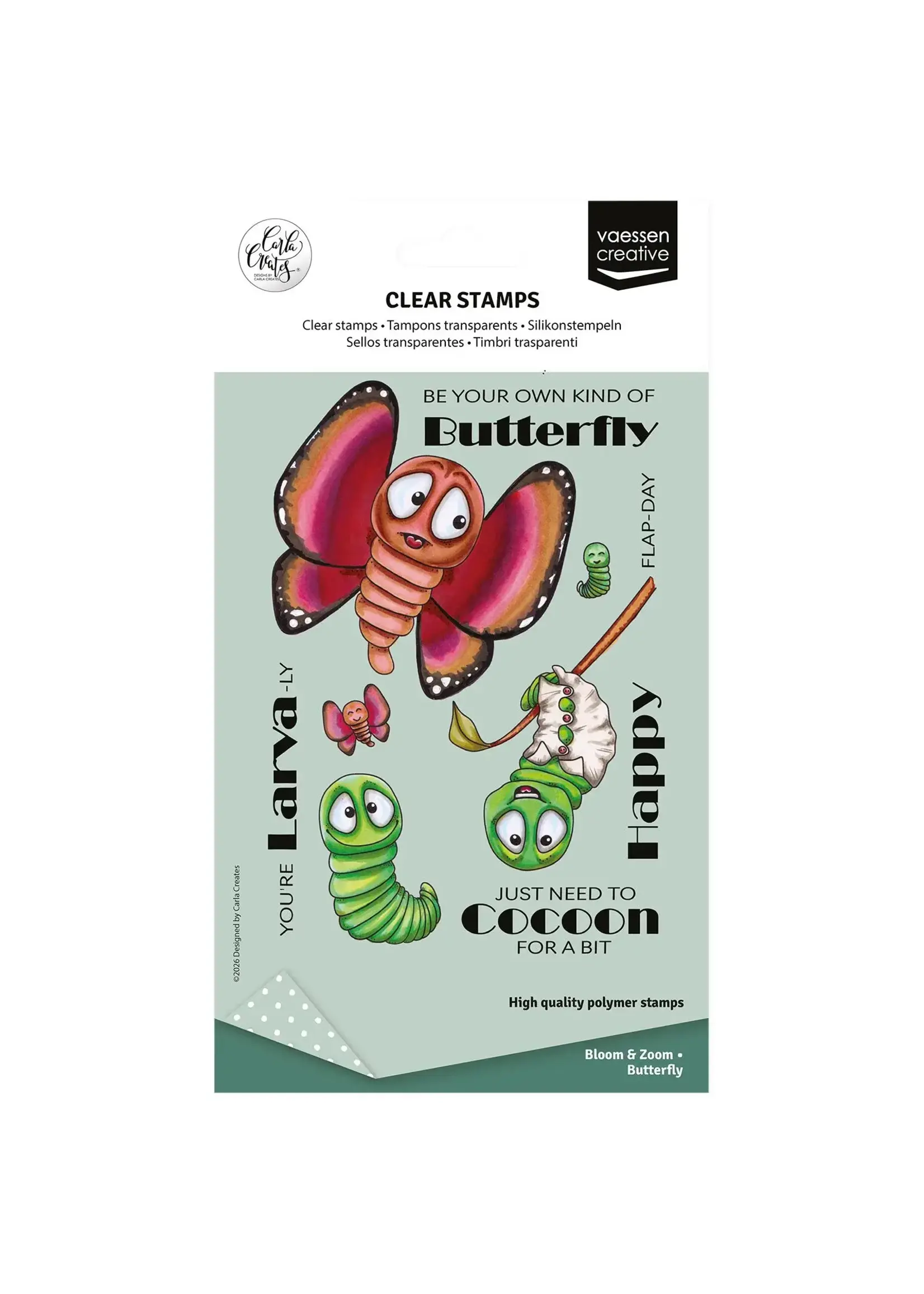 Vaessen Creative • Clear Stamps by Carla Creates Butterfly 15st. Vaessen Creative CAR0305