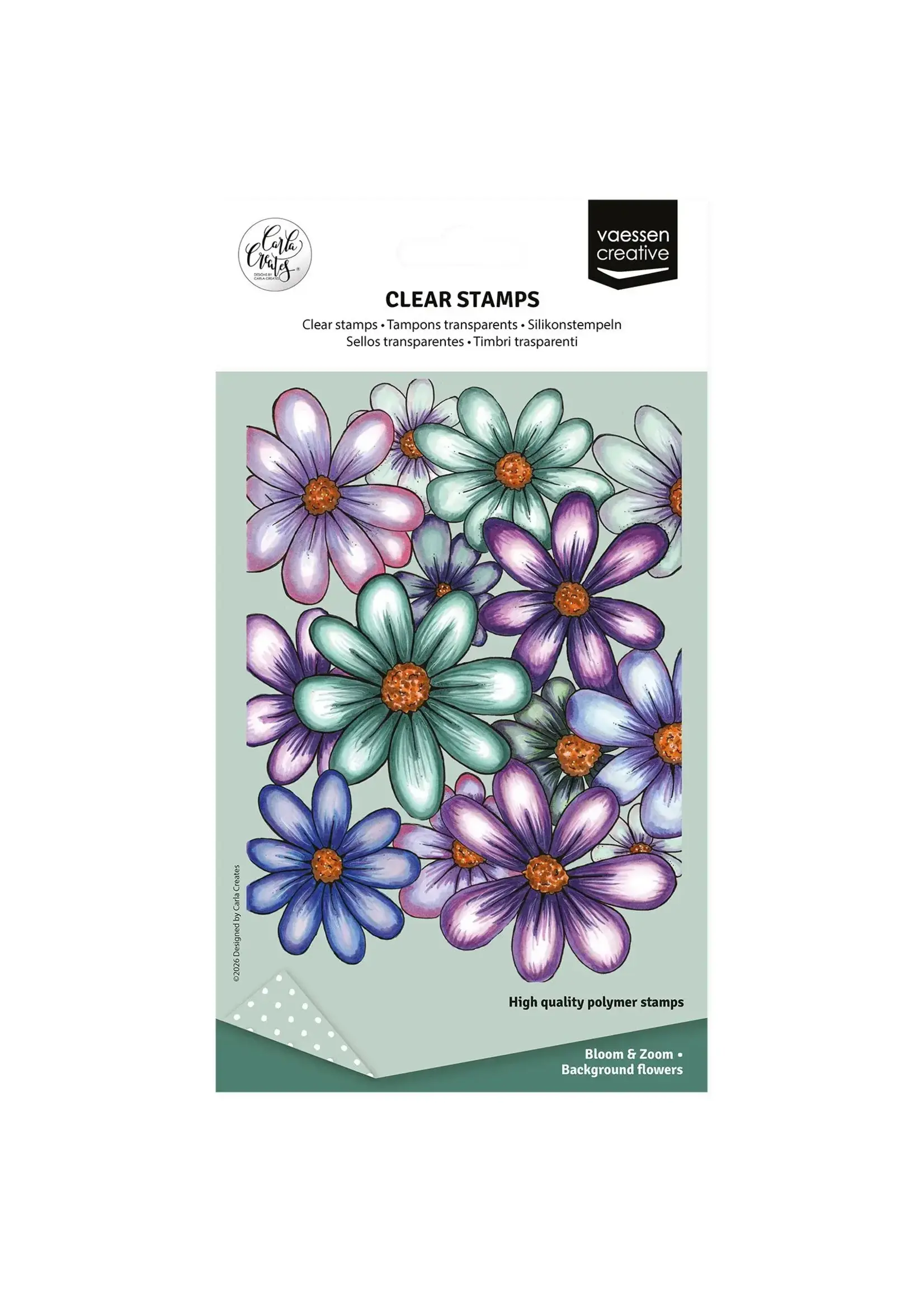 Vaessen Creative • Clear Stamp by Carla Creates Background Flowers Vaessen Creative CAR0310