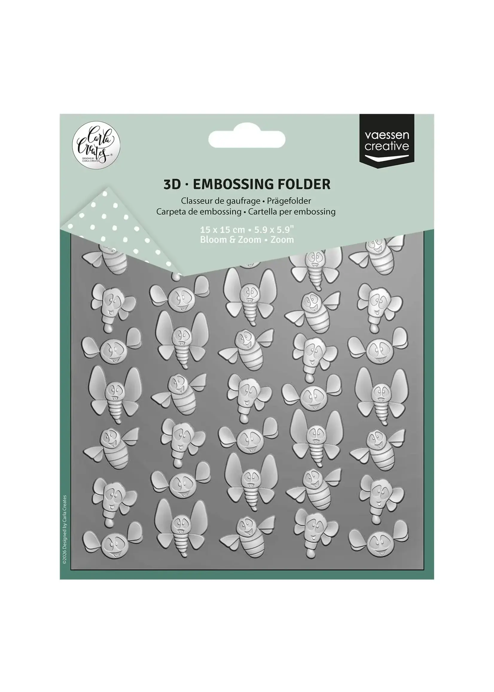 Vaessen Creative • 3D Embossing Folder by Carla Creates Zoom 15x15cm Vaessen Creative CAR0312