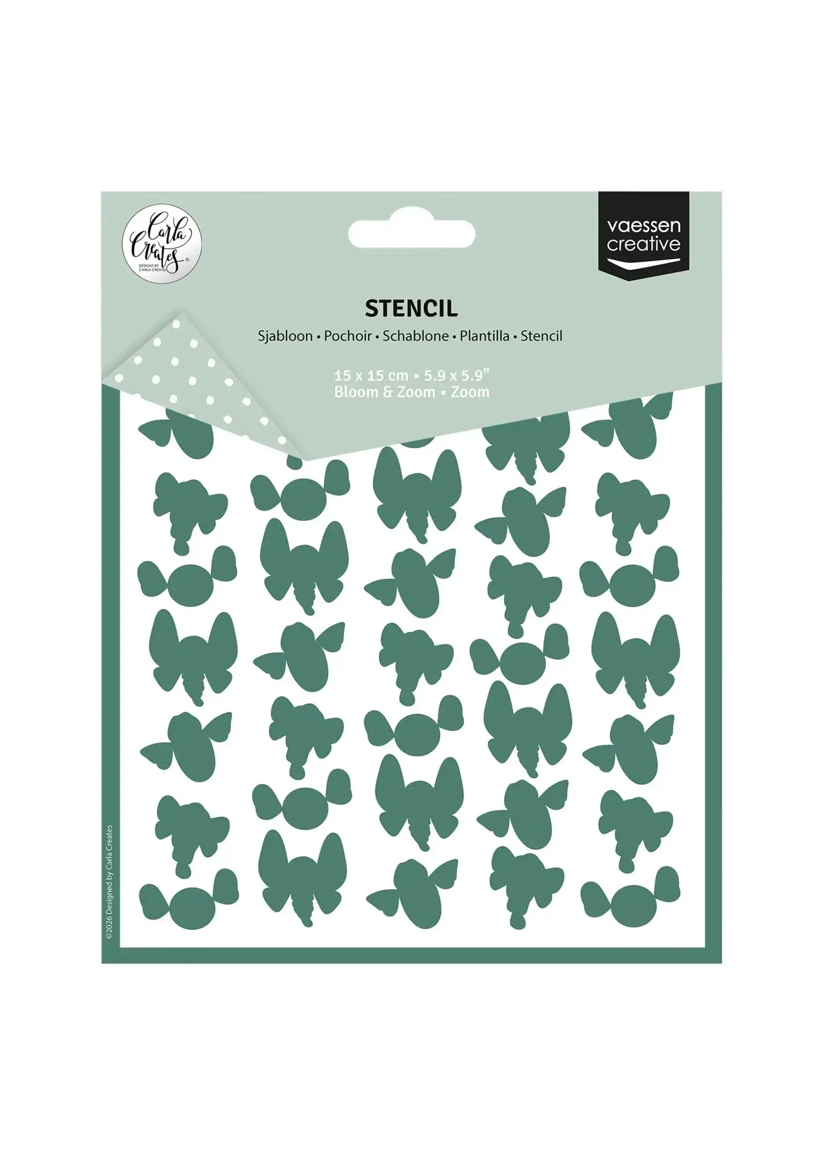 Vaessen Creative • Stencil by Carla Creates Zoom 15x15cm Vaessen Creative CAR0314