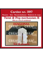 Crealies • Snijmal Twist & Pop B Diagonaal Voor 6 Panelen Crealies CLCZ397