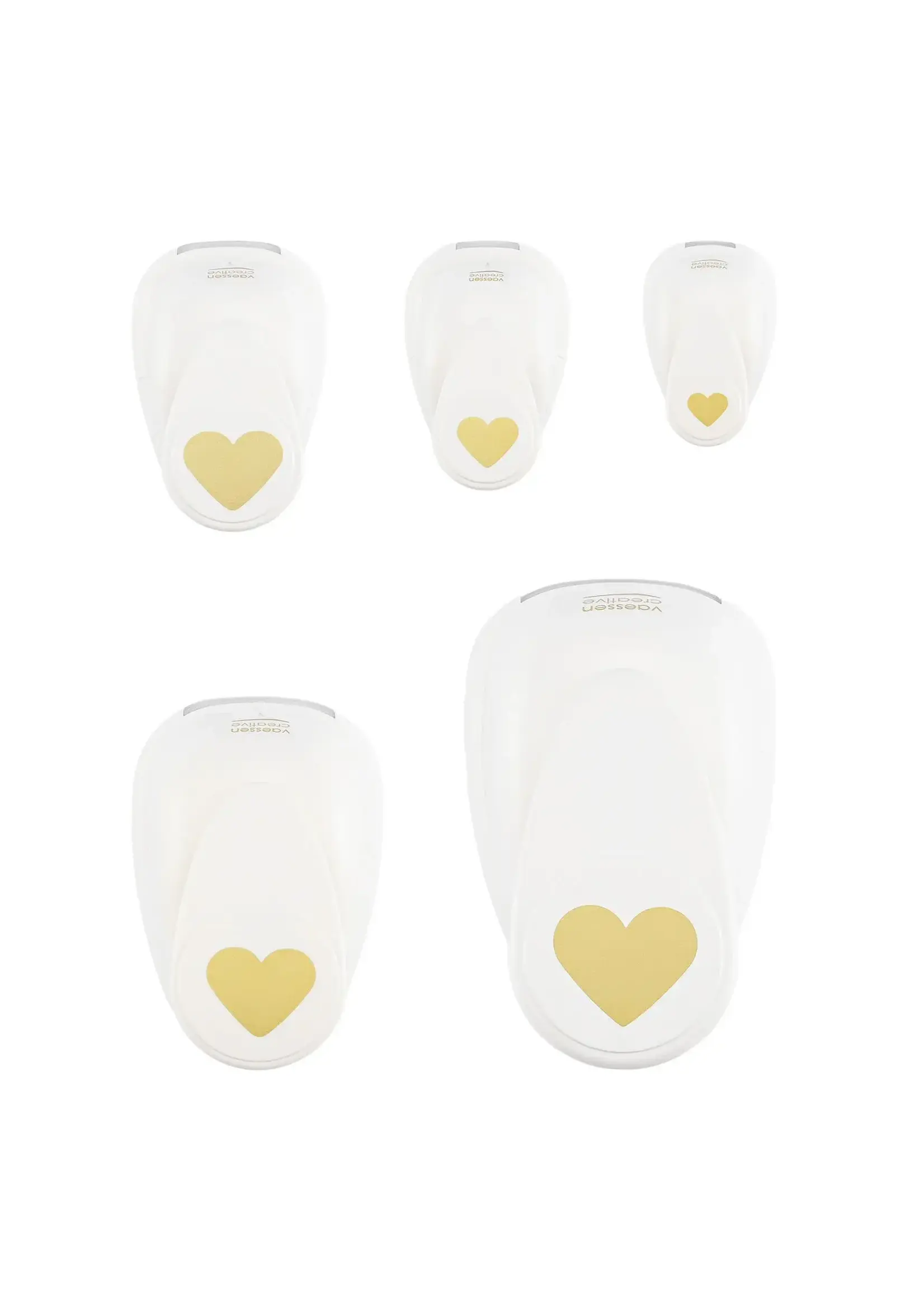 Vaessen Creative • Figuurpons Set Hartjes 5st Vaessen Creative 2137-129