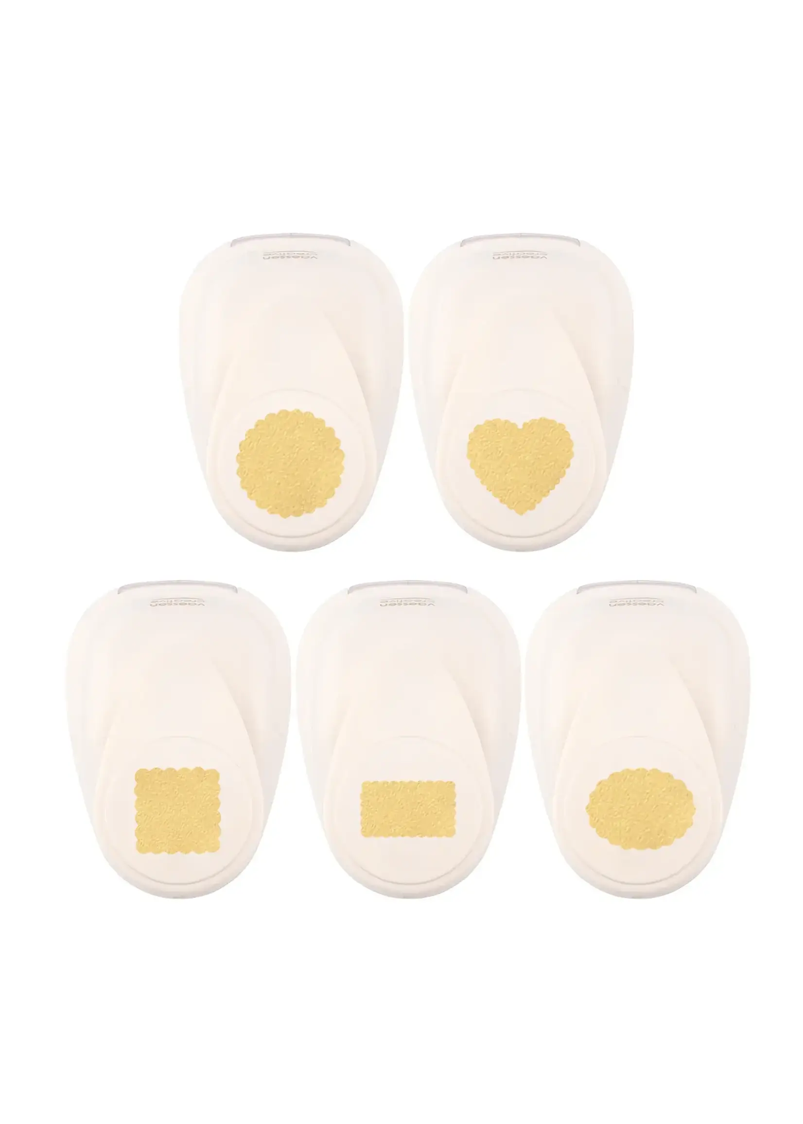 Vaessen Creative • Figuurpons Set Basisvormen Geschulpt 5st. Vaessen Creative 2137-224