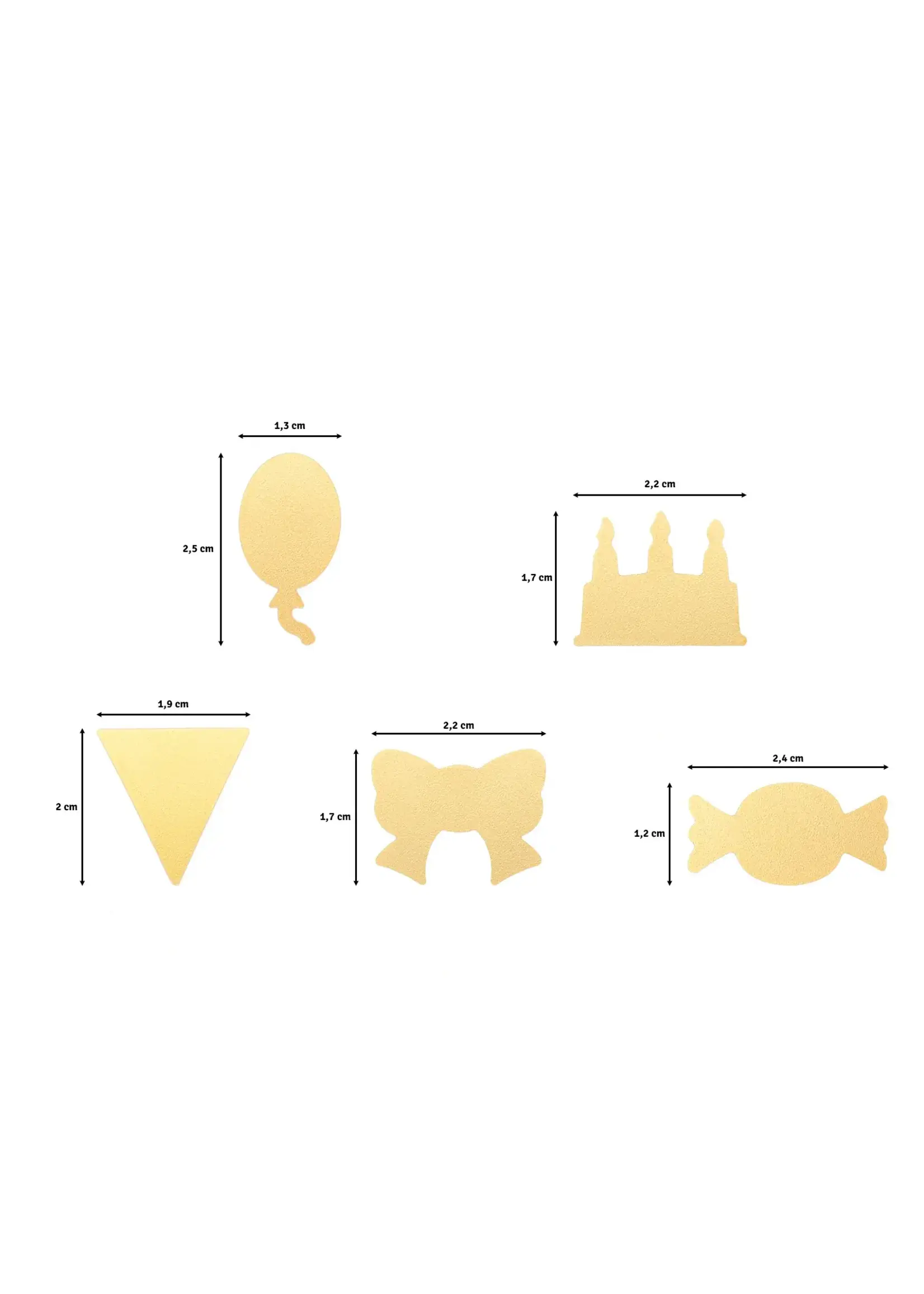 Vaessen Creative • Figuurpons Set Feest 5st. 2137-104