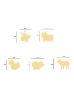 Vaessen Creative • Figuurpons Set Boerderijdieren Medium 5st. 2137-119