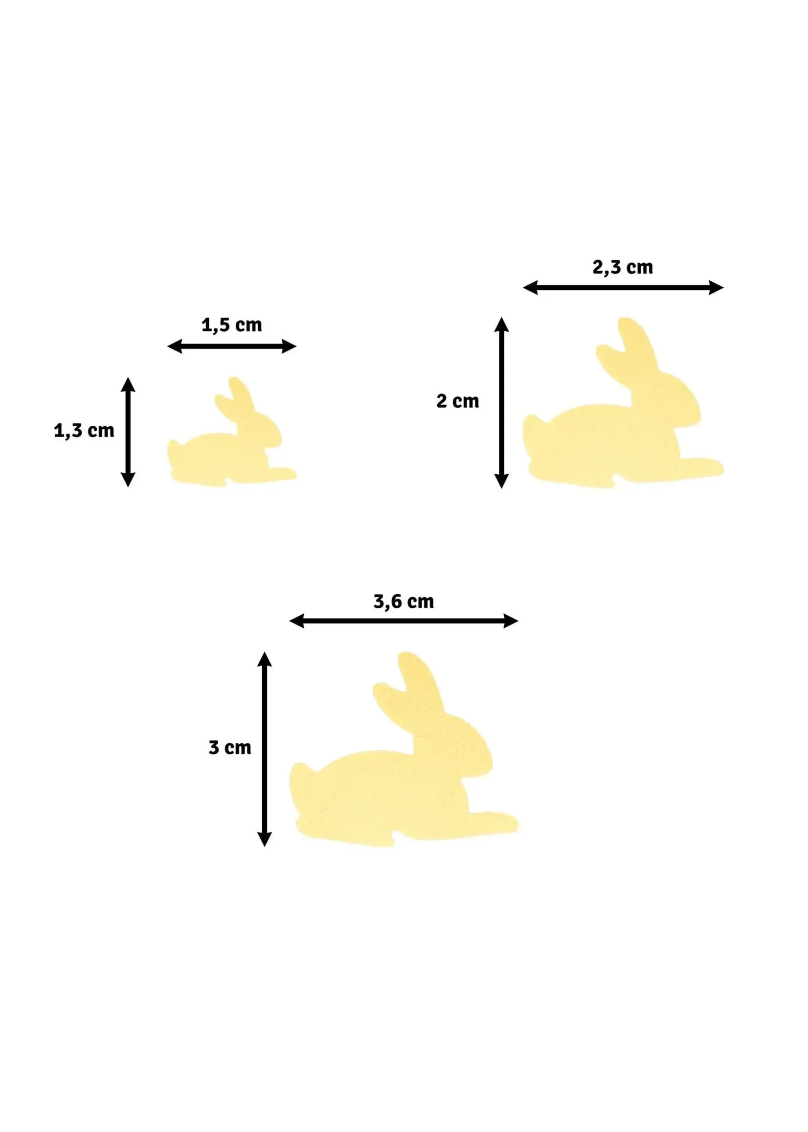 Vaessen Creative • Figuurpons Set Konijnen 3st. Vaessen Creative 2137-083