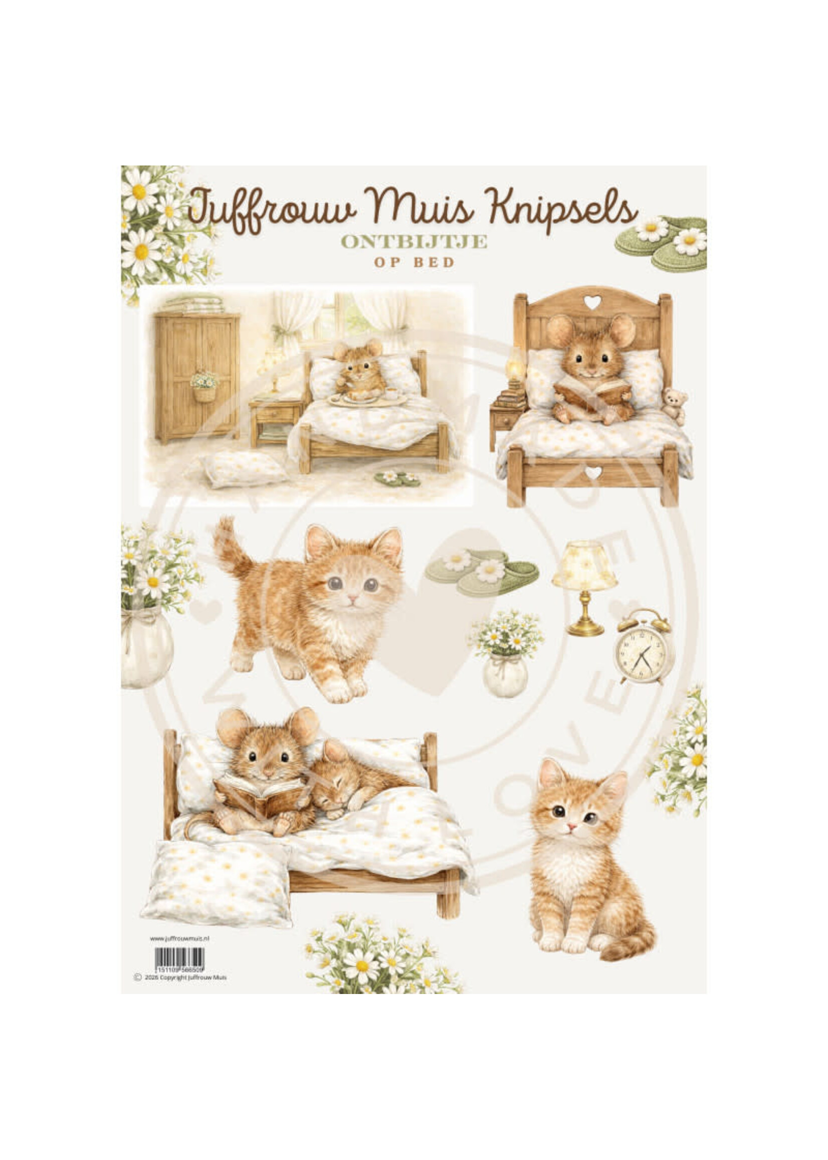 Juffrouw Muis Knipsel - Ontbijtje op Bed