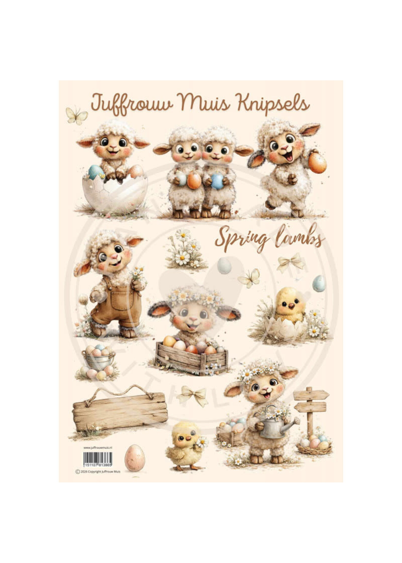 Juffrouw Muis Knipsel - Spring Lambs