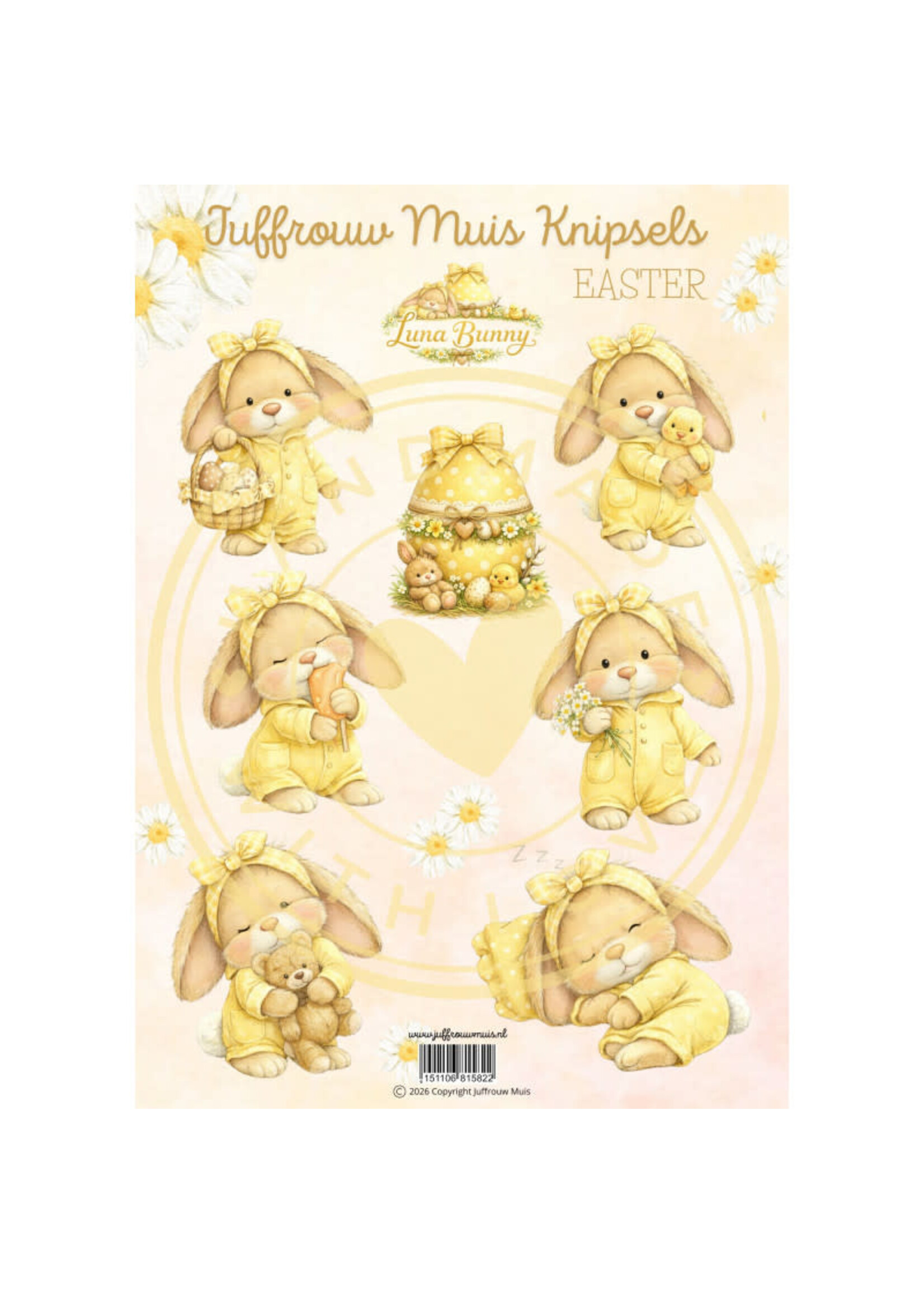 Juffrouw Muis Knipsel - Luna Bunny - Easter