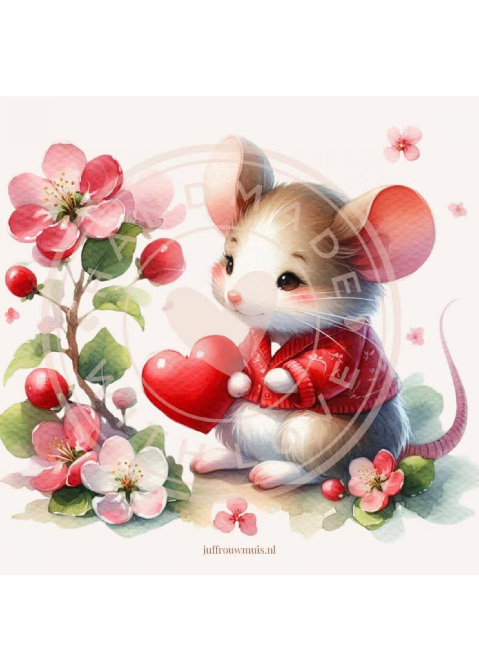 Juffrouw Muis Journal Cards - 8 stuks assorti formaat 9,8 x 9,8