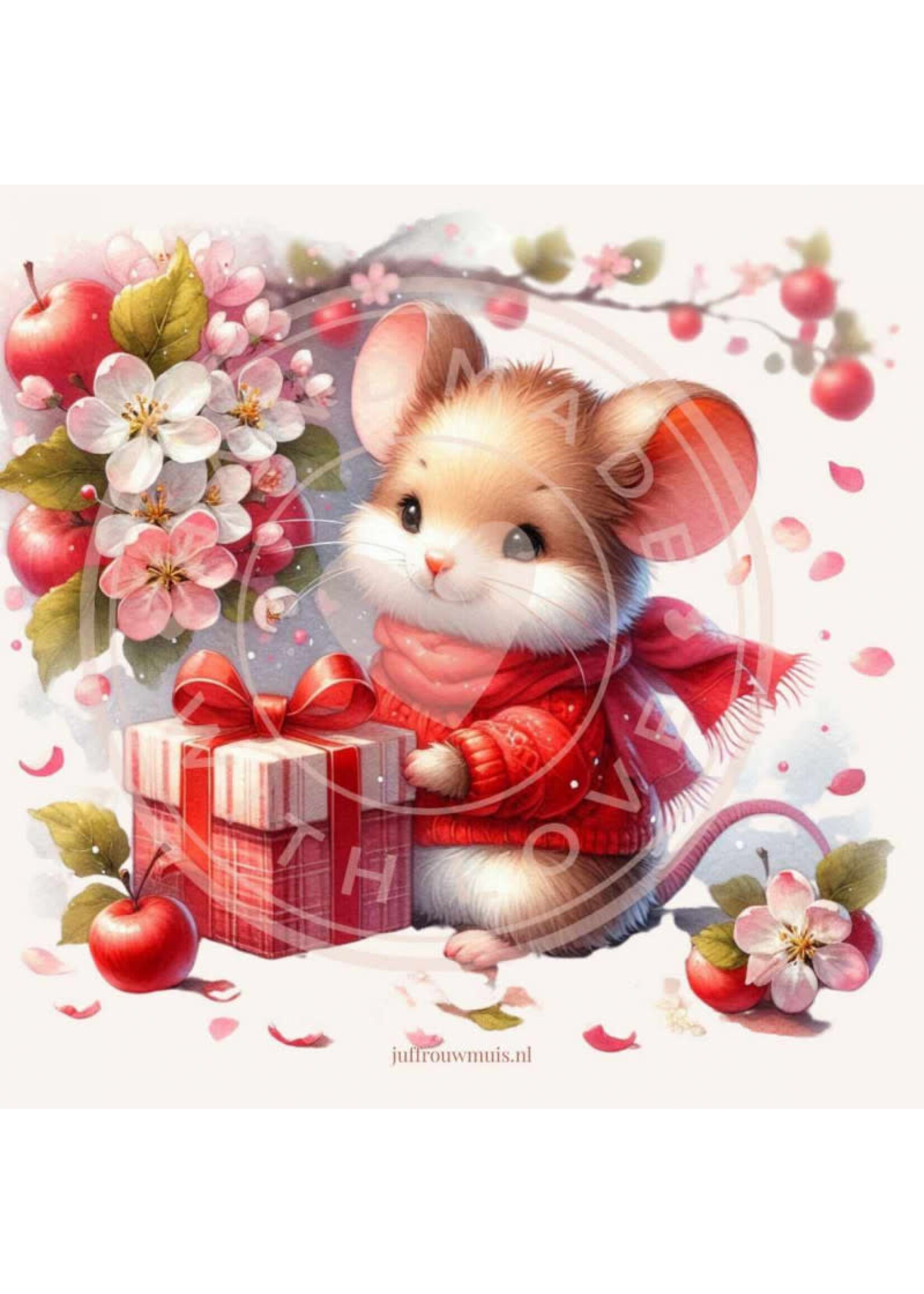 Juffrouw Muis Journal Cards - 8 stuks assorti formaat 9,8 x 9,8