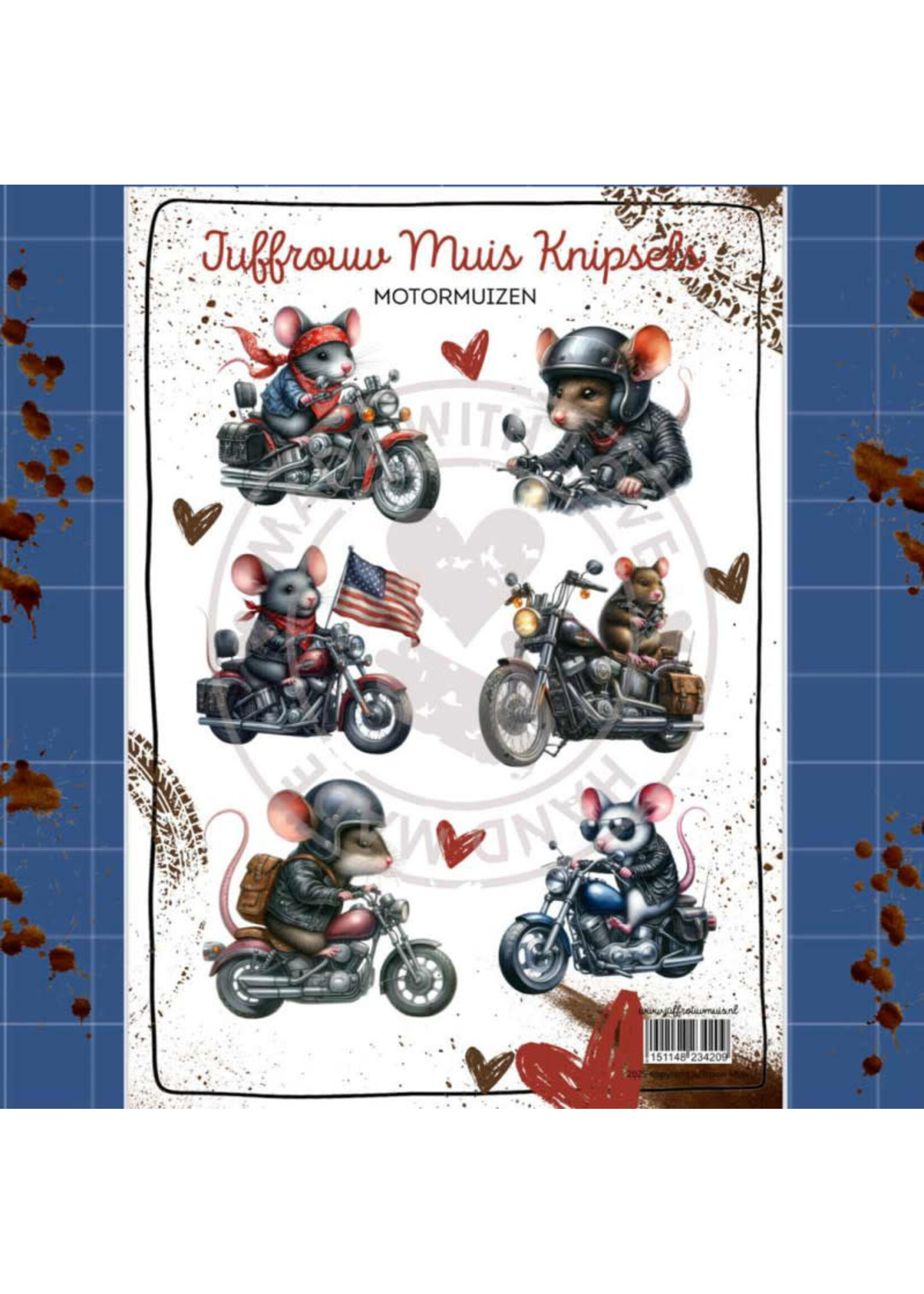 Juffrouw Muis Knipsel - Motormuizen