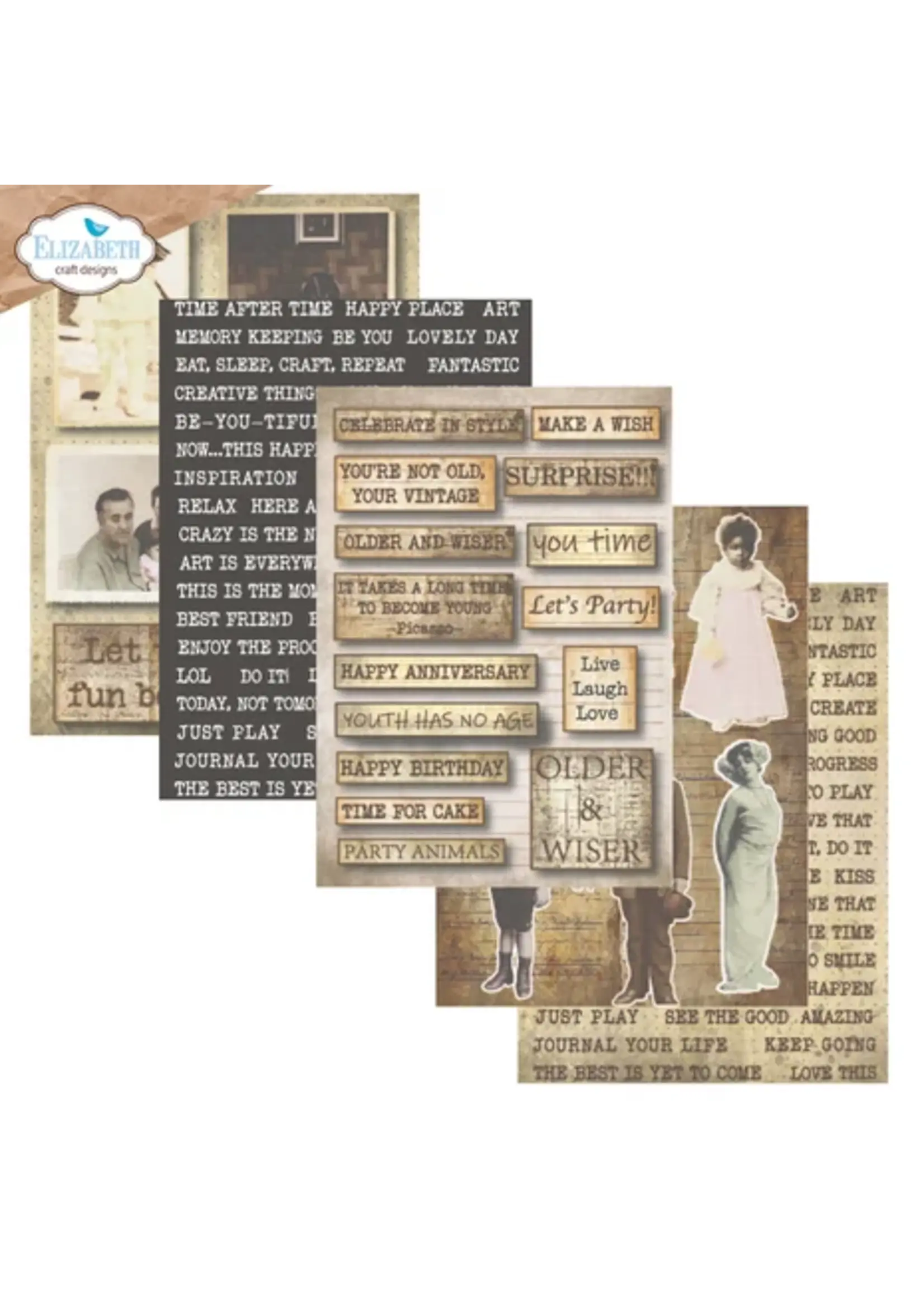 Hello You! A5 Patterned Cardstock Journal Ephemera 1 (PS01)