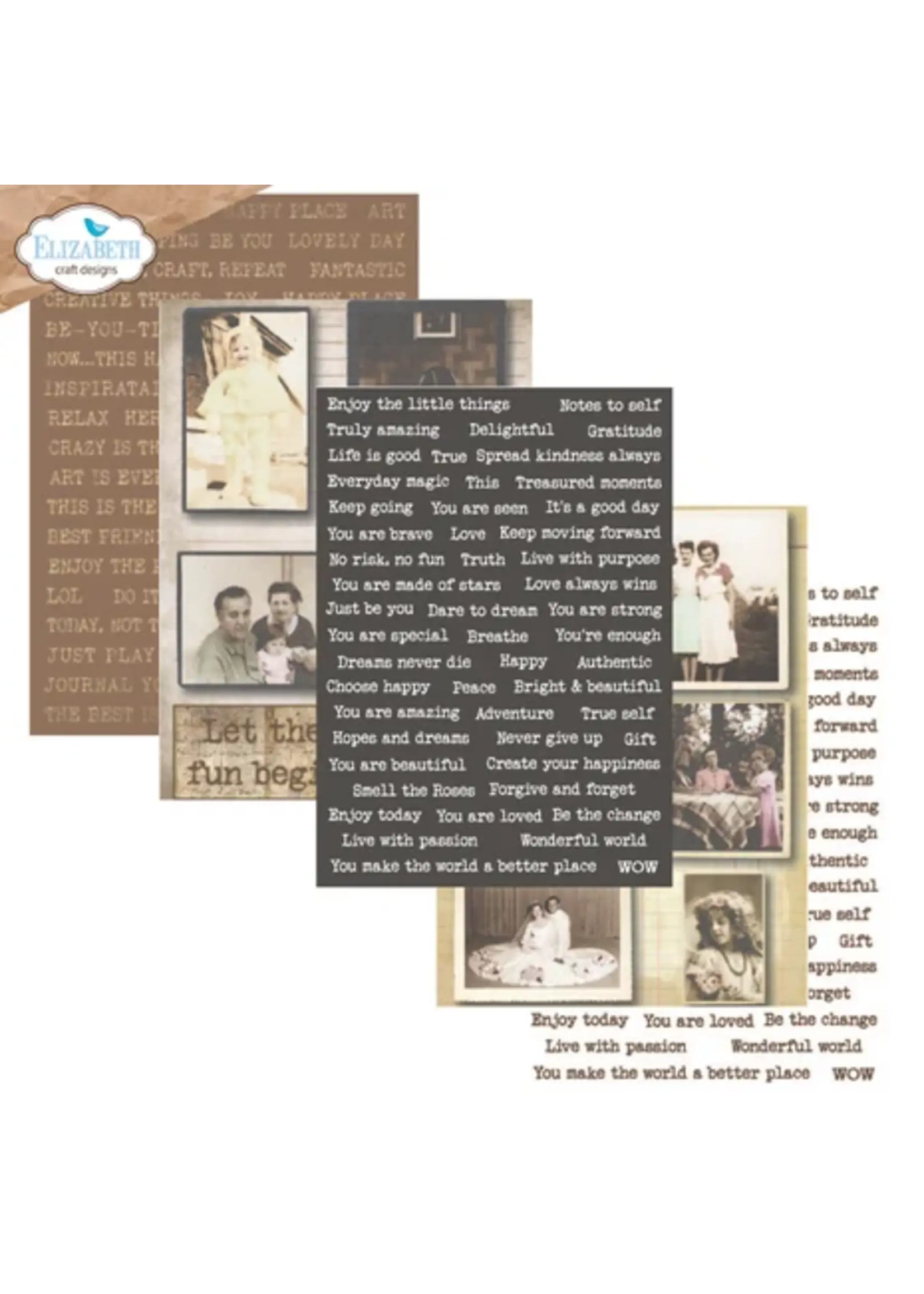 Hello You! A5 Patterned Cardstock Journal Ephemera 1 (PS01)