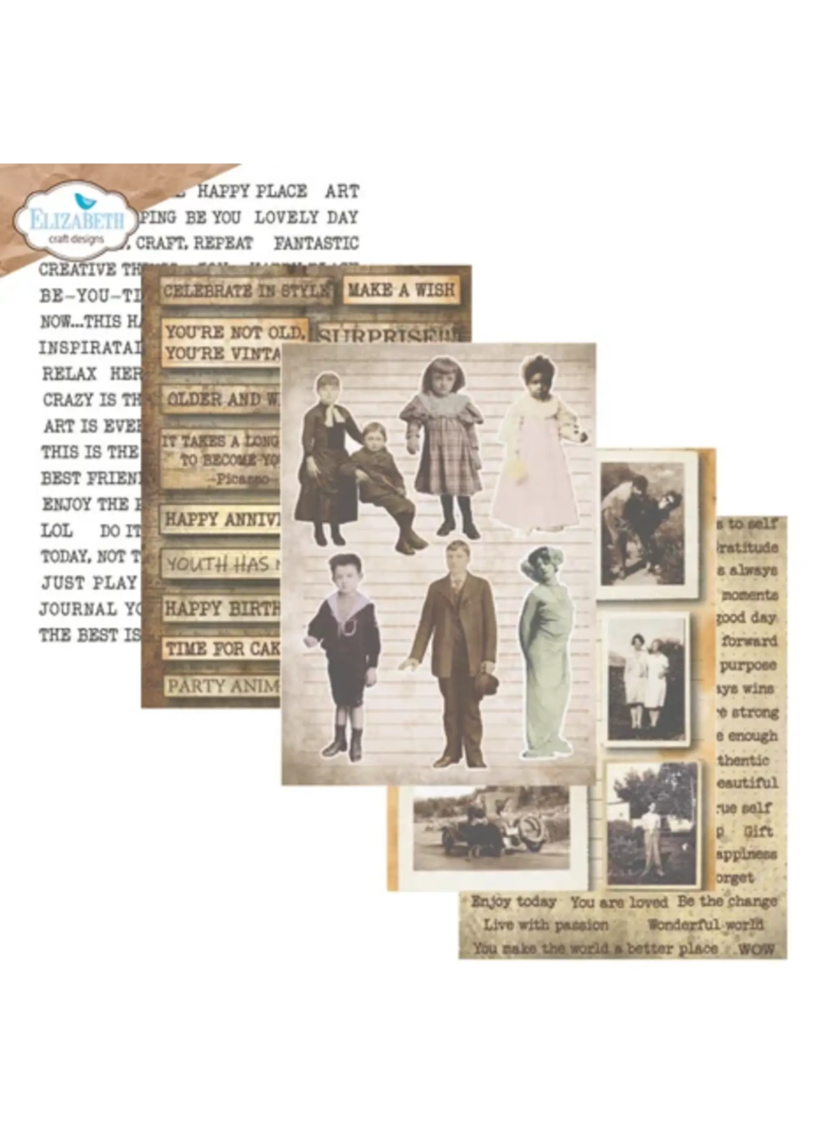 Hello You! A5 Patterned Cardstock Journal Ephemera 1 (PS01)