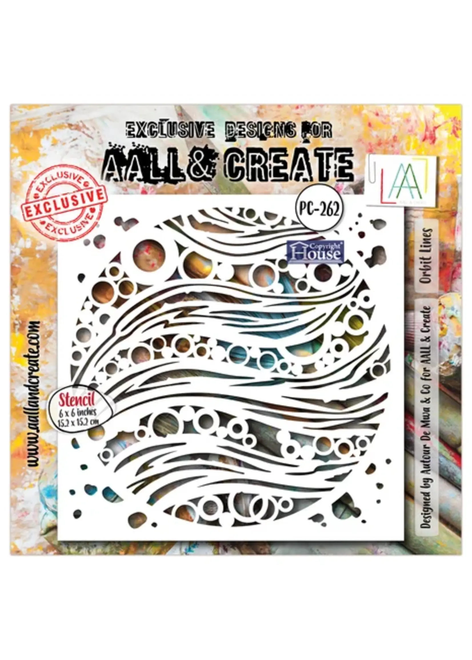 Energy in Orbit 6x6 Inch Stencil Orbit Lines (AALL-PC-262)