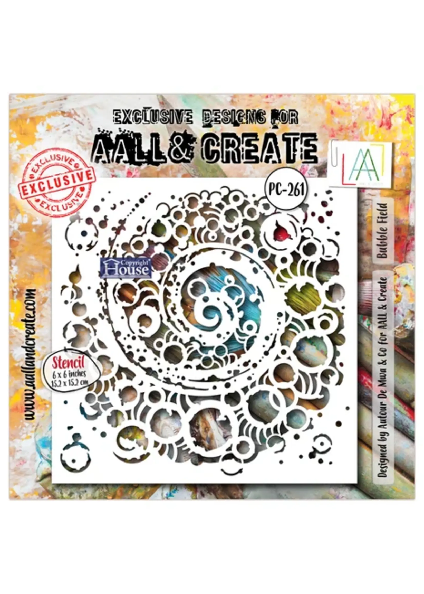 Energy in Orbit 6x6 Inch Stencil Bubble Field (AALL-PC-261)