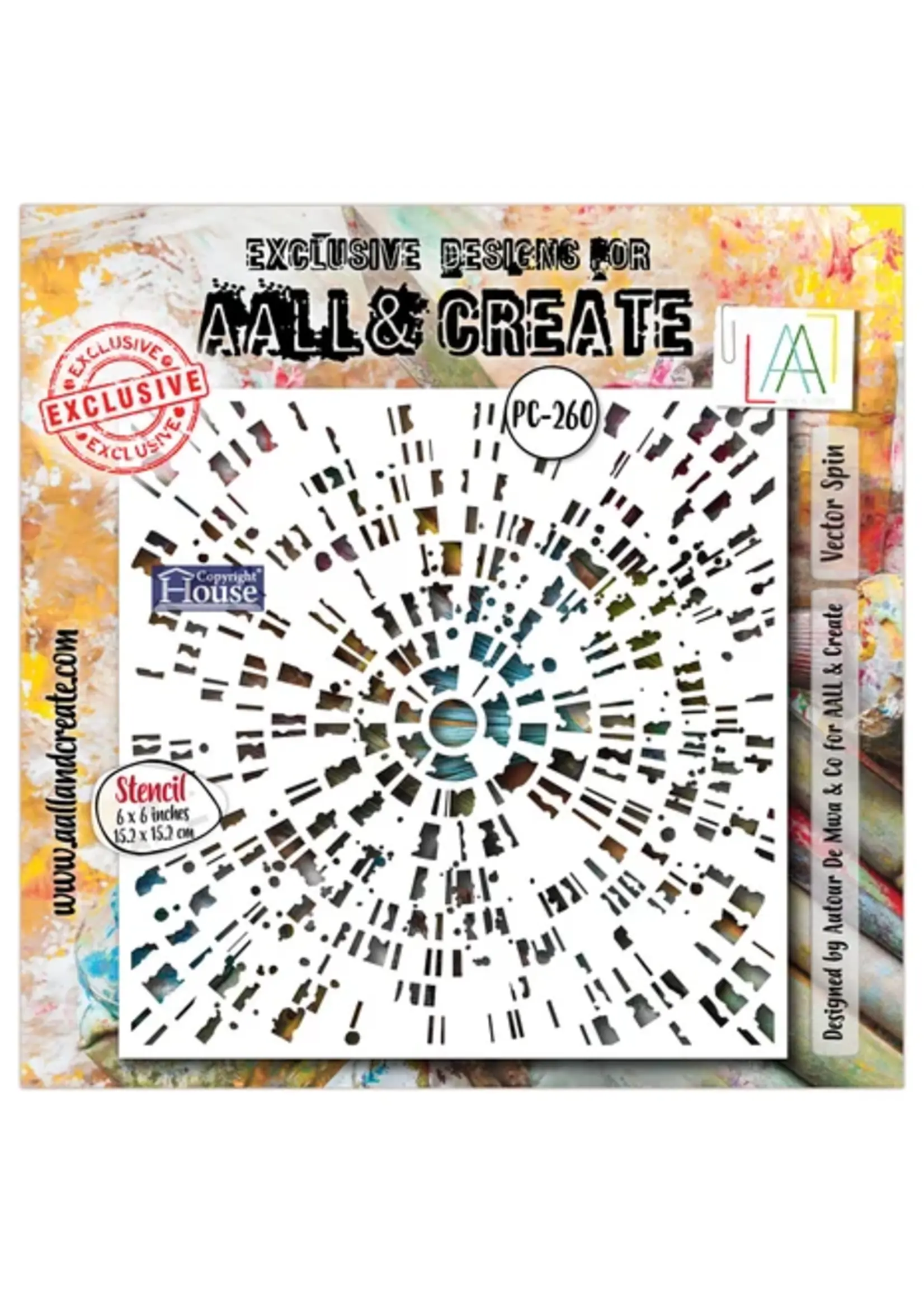 Energy in Orbit 6x6 Inch Stencil Vector Spin (AALL-PC-260)