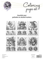 # Fairybells Coloring Pages kleurplaten Set 4 (A4 formaat) voor potloden en alcohol markers verwacht rond 11 maart