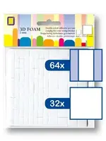 3D Foam Rectangles 12x12 mm & 12x6 mm x 2 mm (3.3132)