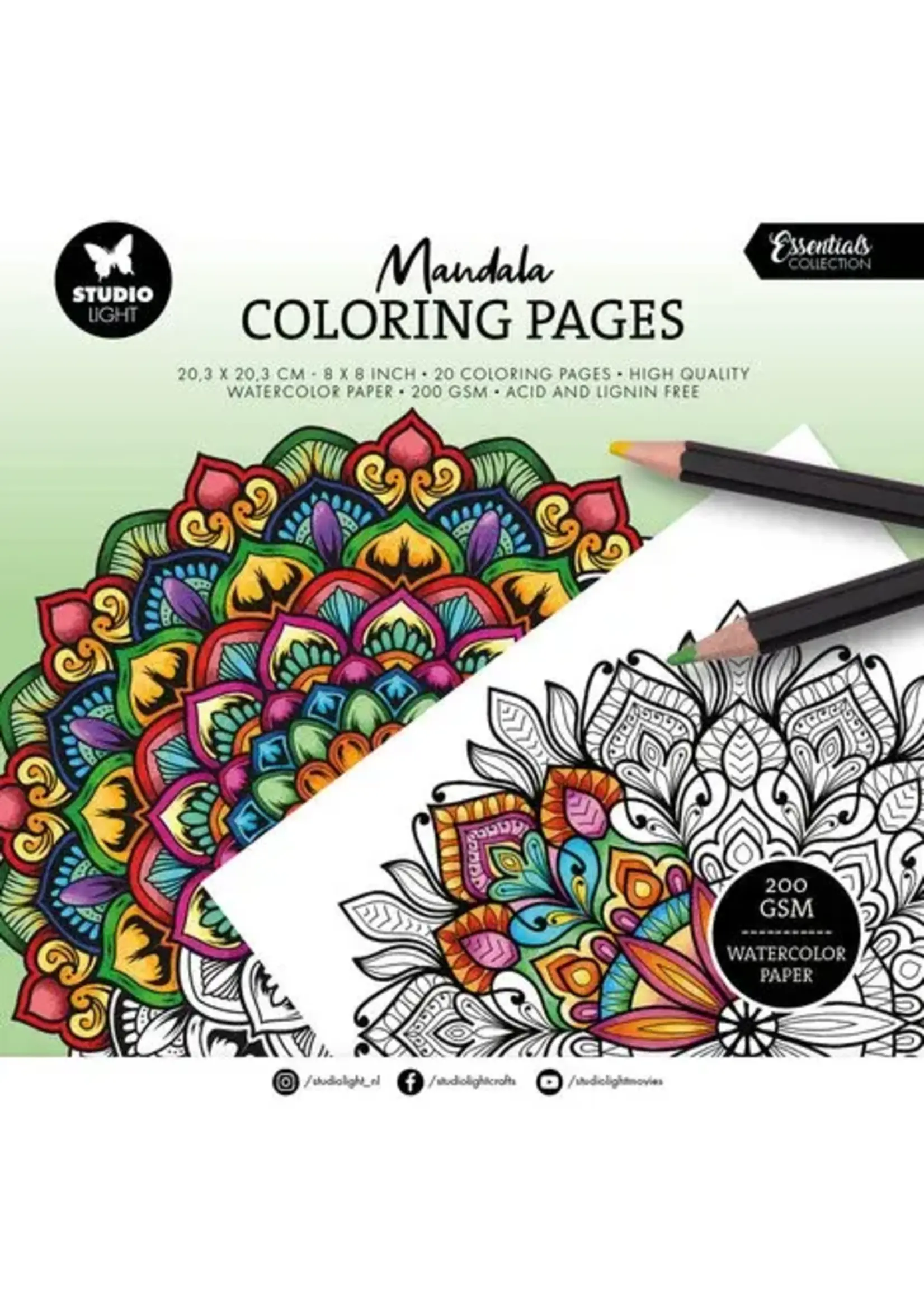 Coloring Pages 8x8 Inch Mandala (SL-ES-CP460)