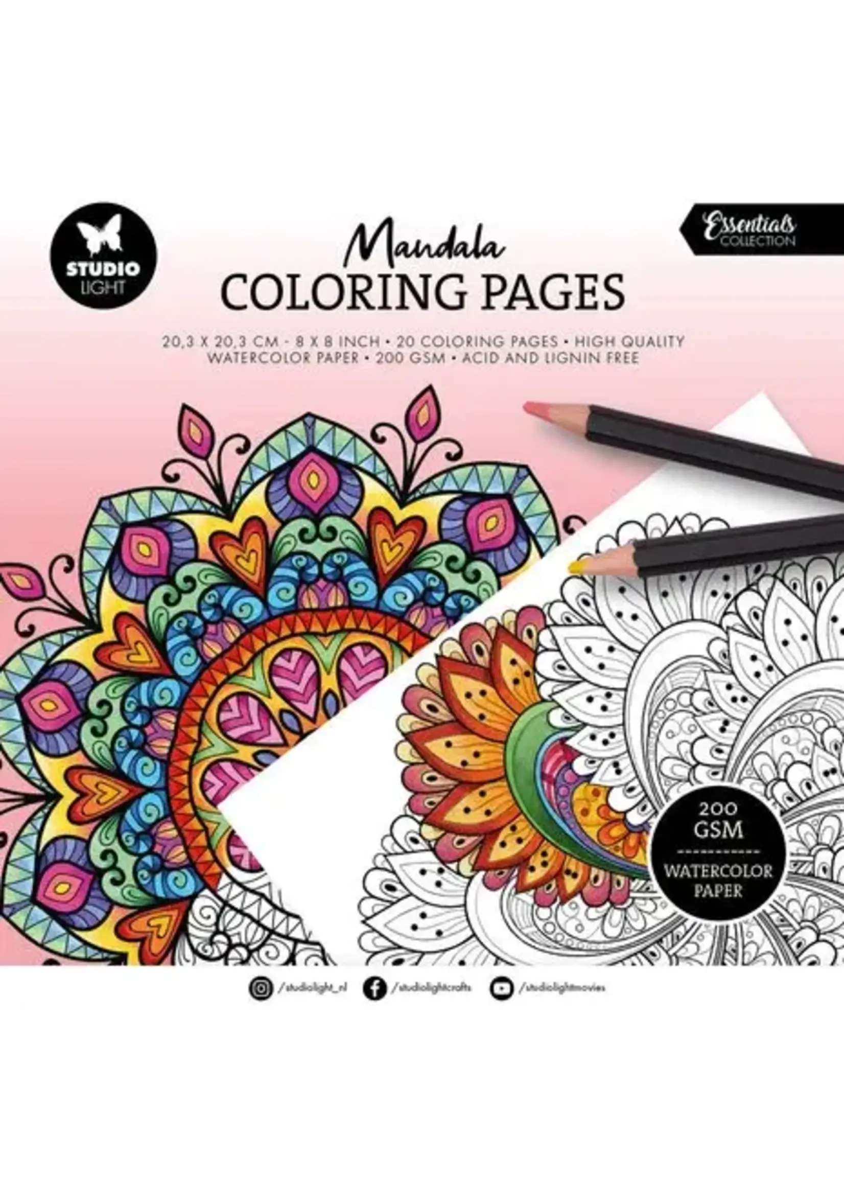 Coloring Pages 8x8 Inch Mandala (SL-ES-CP459)