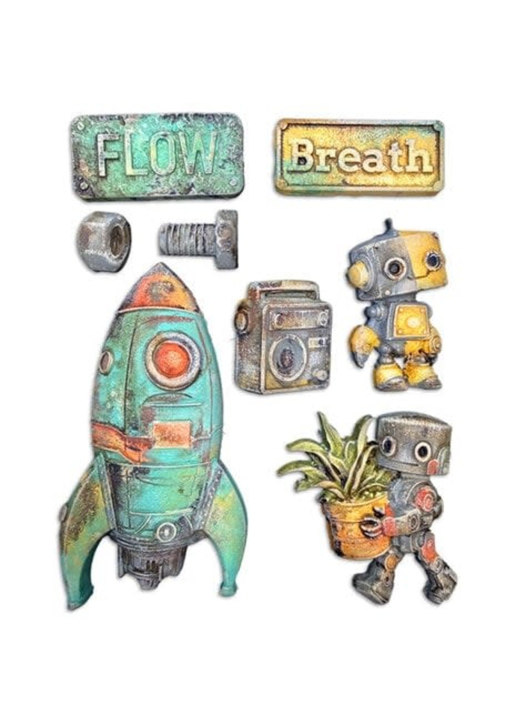 A New Beginning A5 Soft Mould Spaceship and Robot (K3PTA5679)