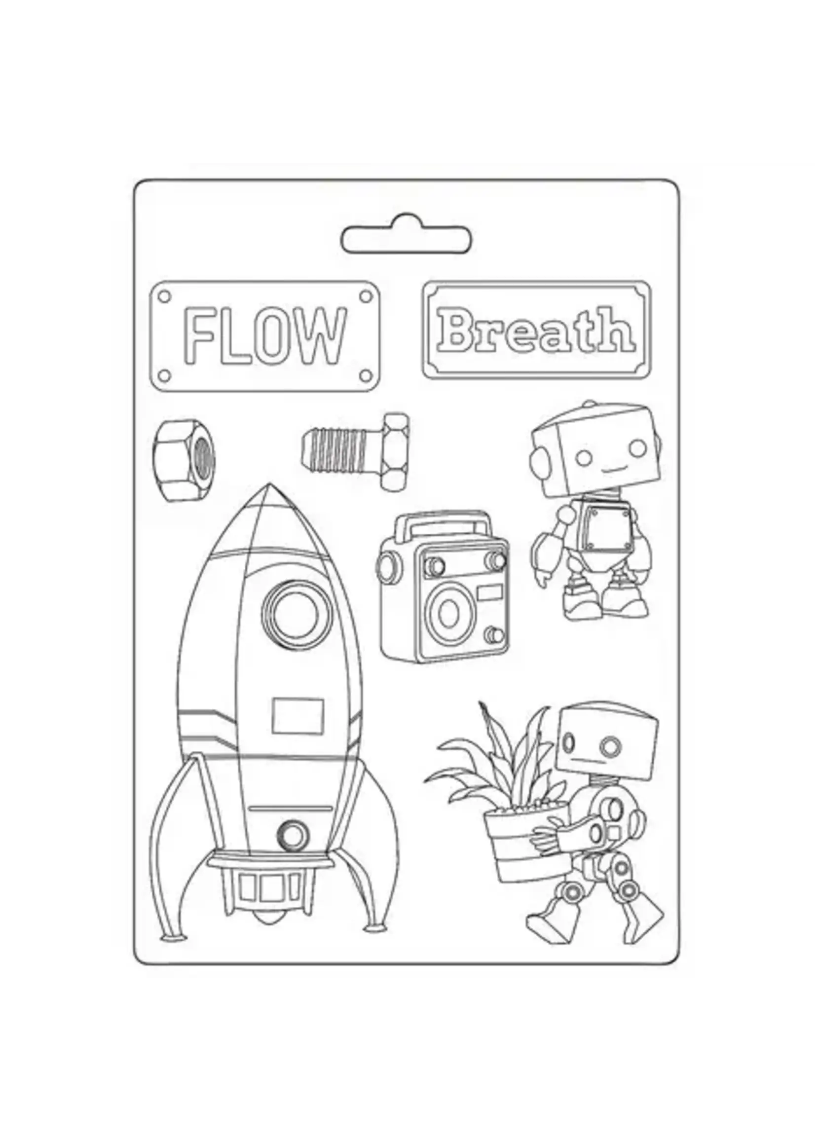 A New Beginning A5 Soft Mould Spaceship and Robot (K3PTA5679)