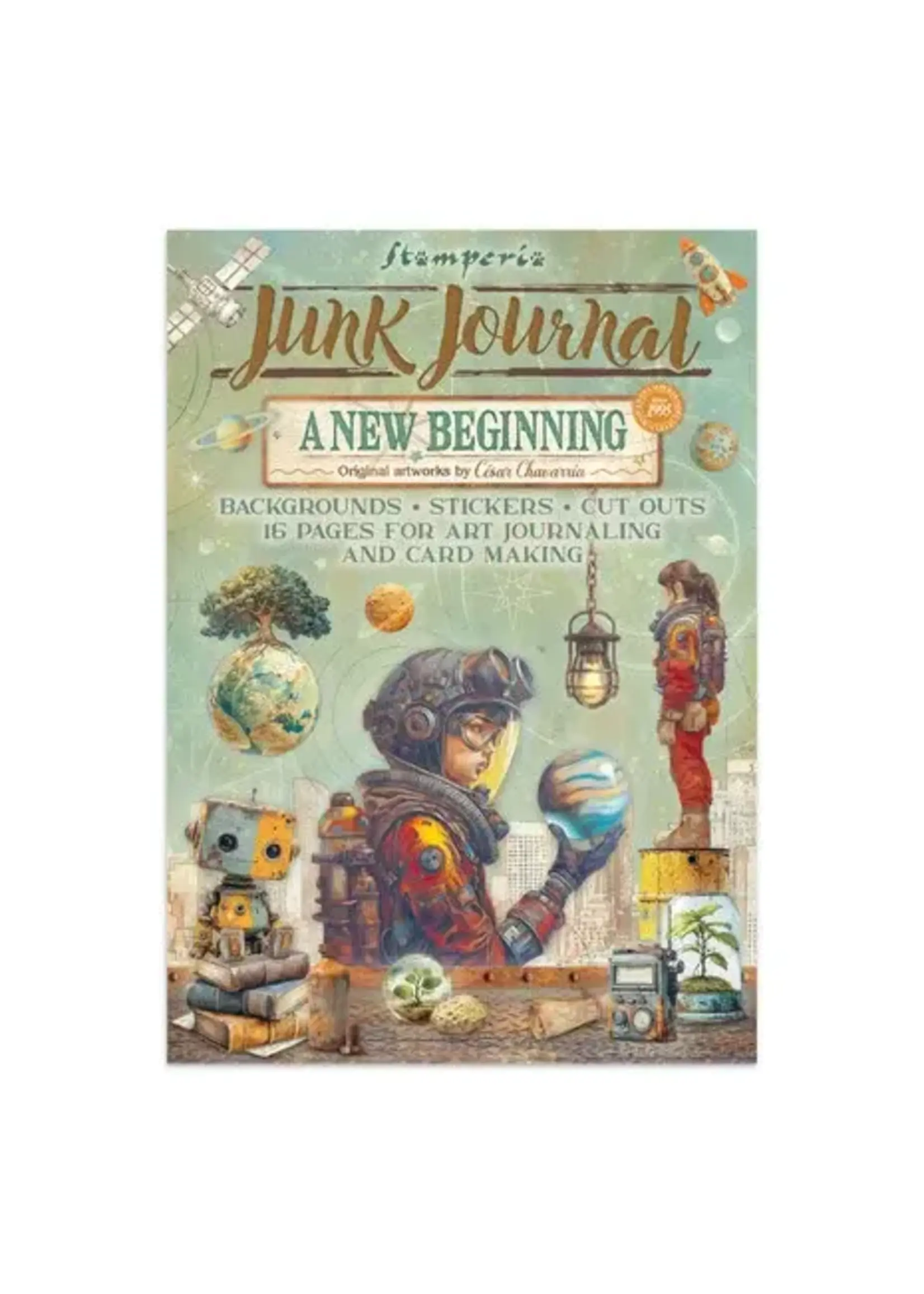 A New Beginning Junk Journal Stickers, Backgrounds, Cut-Outs (SBJK16)