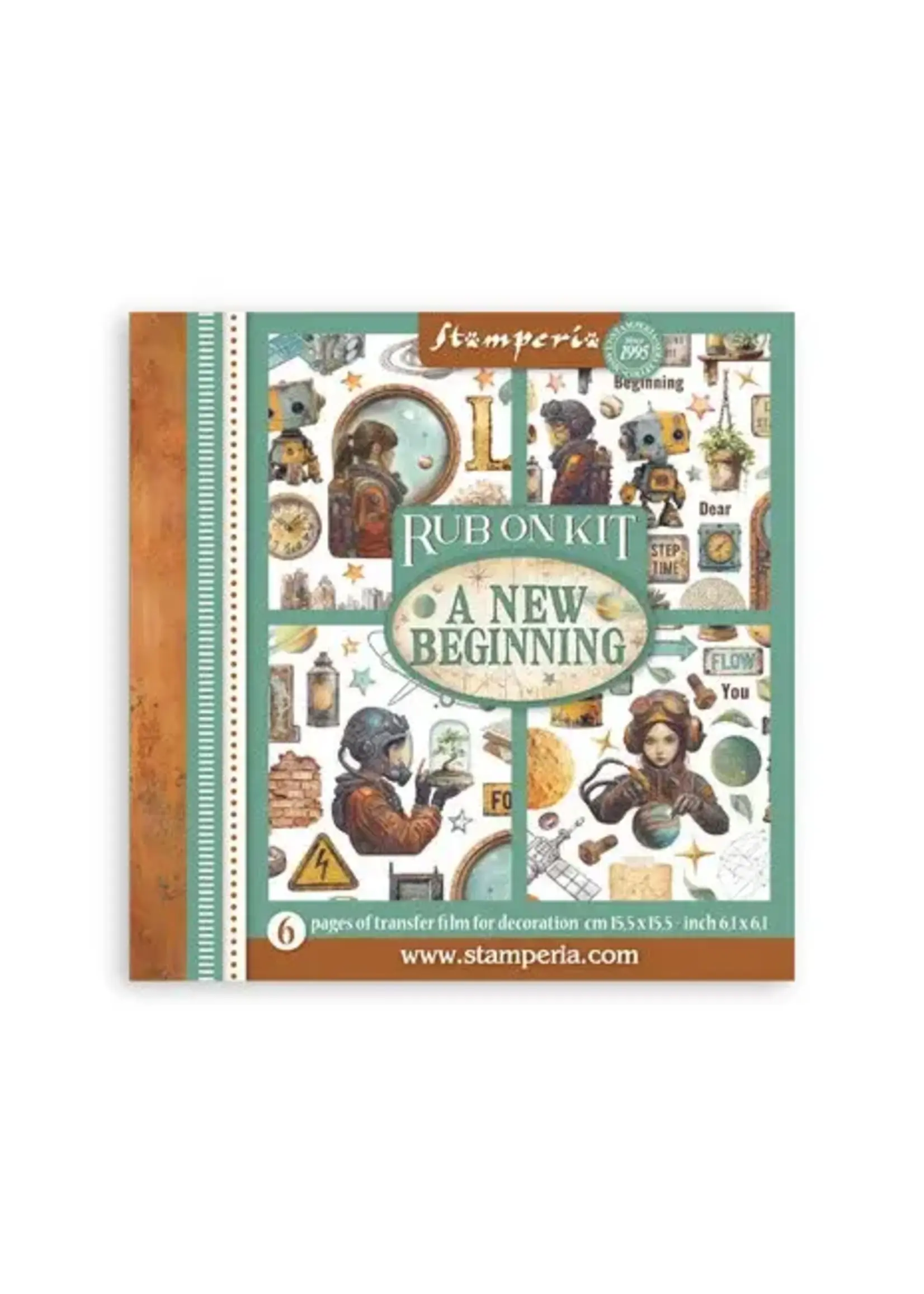 A New Beginning Rub-On 15,5x15,5cm Assortment (6pcs) (DFLRBX10)