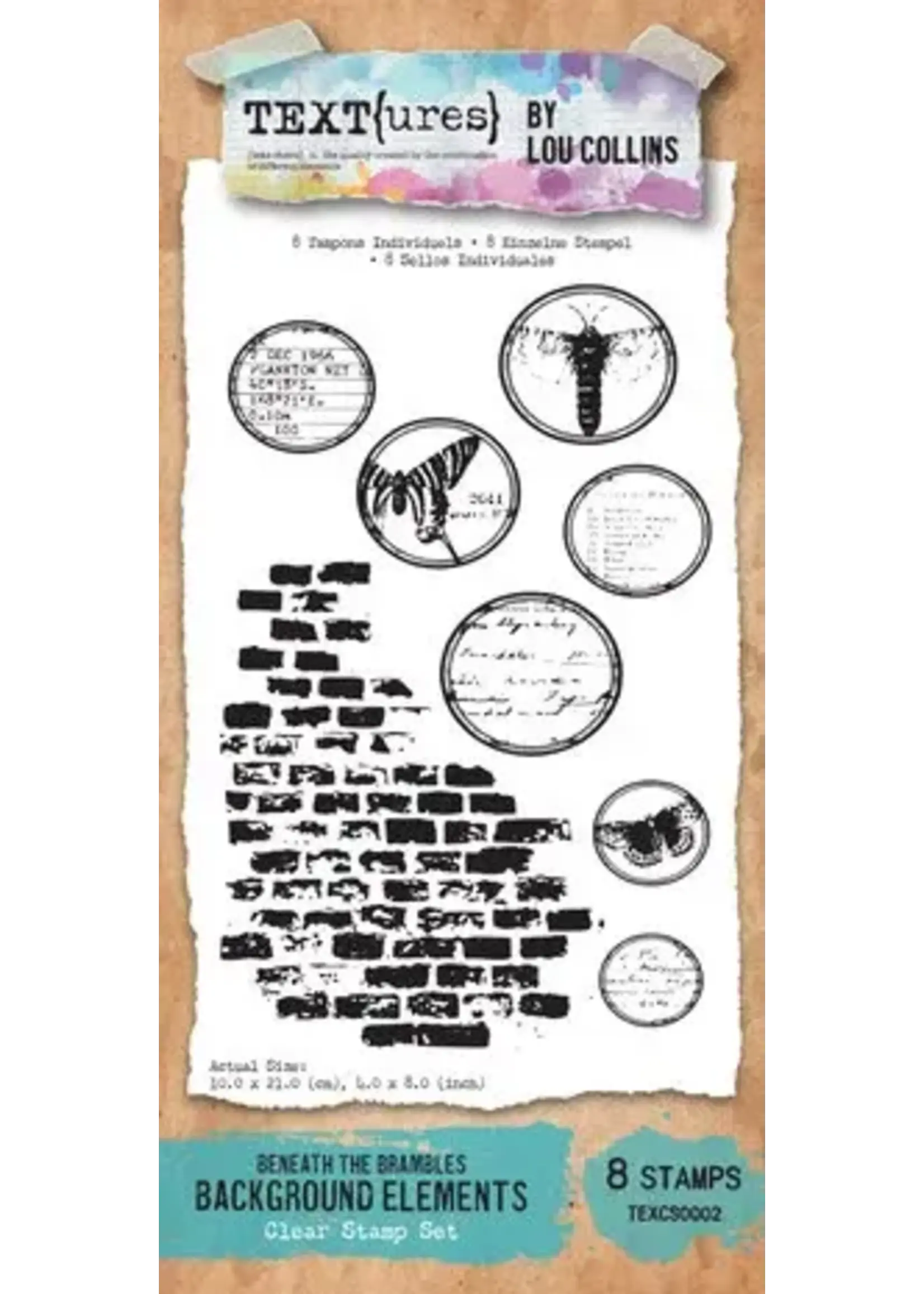 Beneath the Brambles 4x8 Inch Clear Stamp Set Background Elements (TEXCS0002)