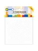 3D Foam Hexagon 6x6x1mm (246pcs) (3.2891)