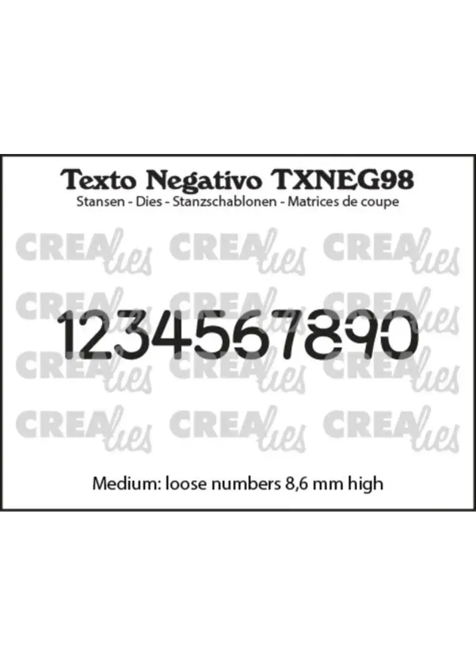 Texto Negativo Stansen Dutch No. 98 Cijfers Middelgroot (TXNEG98)