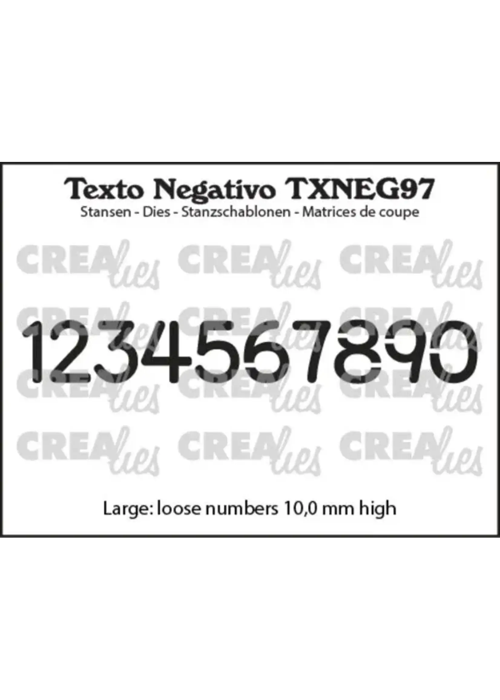 Texto Negativo Stansen Dutch No. 97 Cijfers Groot (TXNEG97)