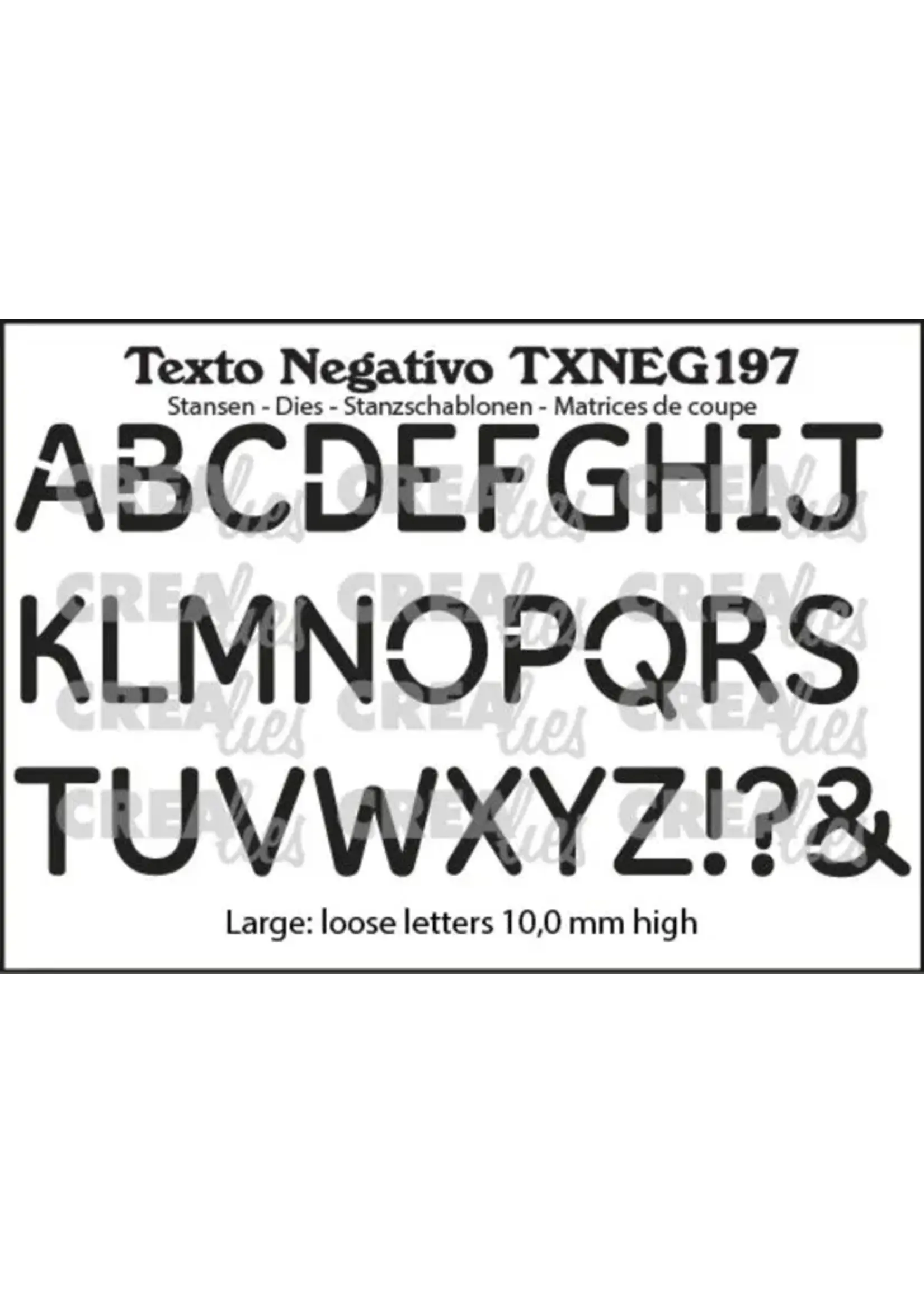 Texto Negativo Stansen Dutch No. 197 Alfabet Groot (TXNEG197)