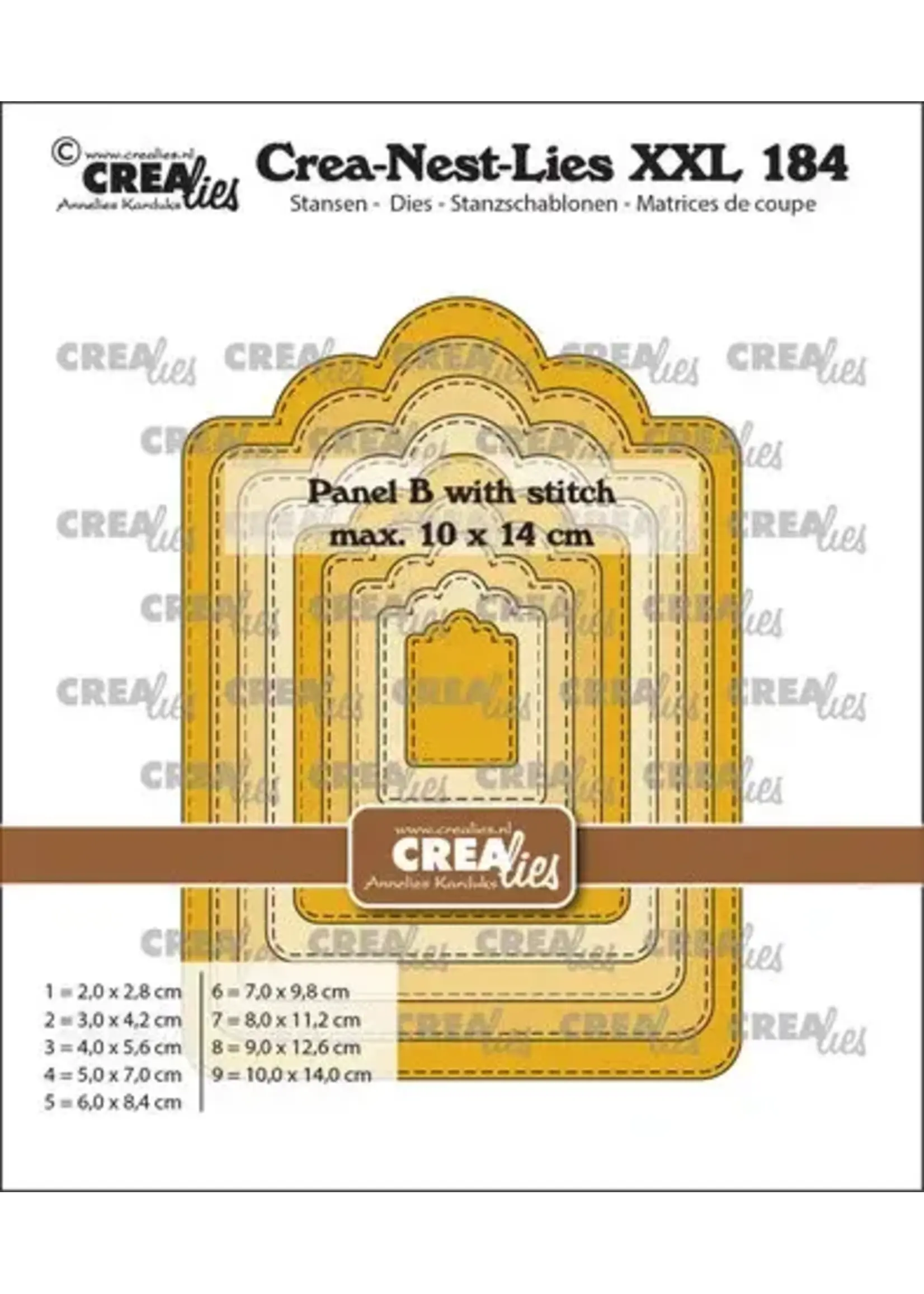 Crea-Nest-Lies XXL Stansen No. 184 Paneel B met Stiklijn (CLNestXXL184)