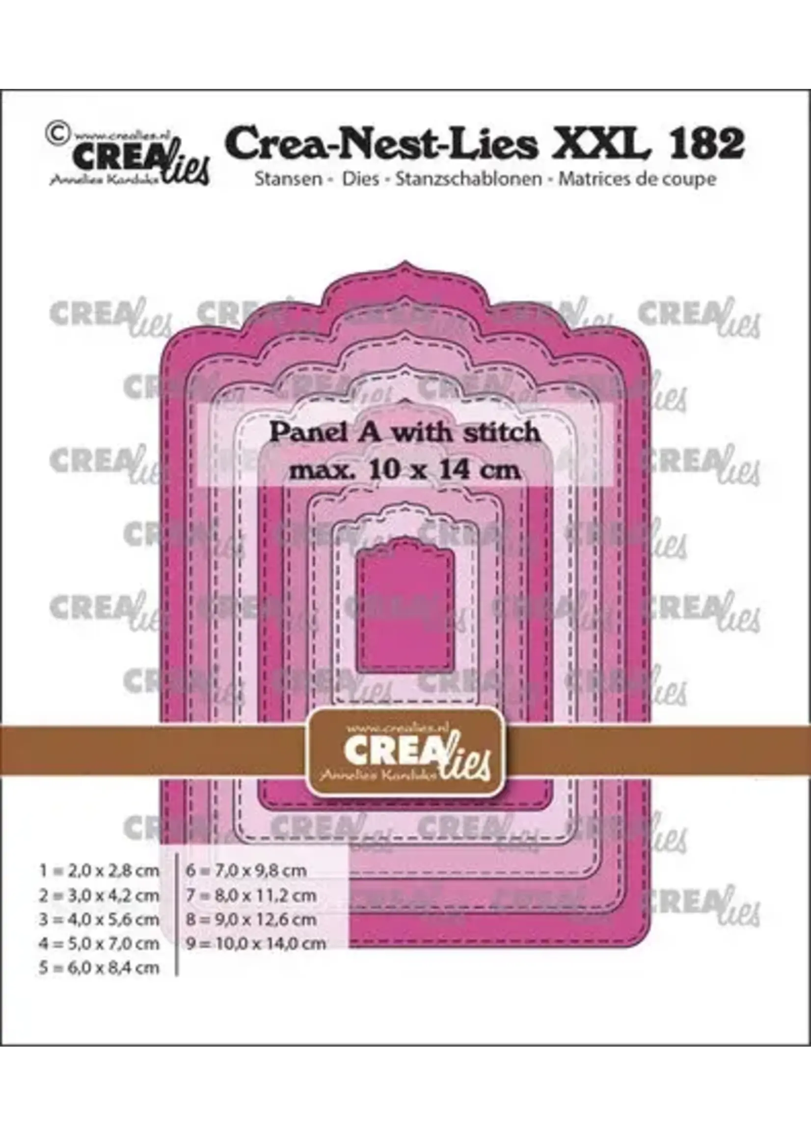 Crea-Nest-Lies XXL Stansen No. 182 Paneel A met Stiklijn (CLNestXXL182)