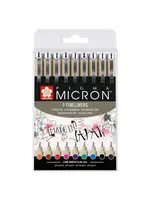 Sakura • Pigma micron set Gekleurde fineliners 0,45mm 9stuks Sakura POXSDK059