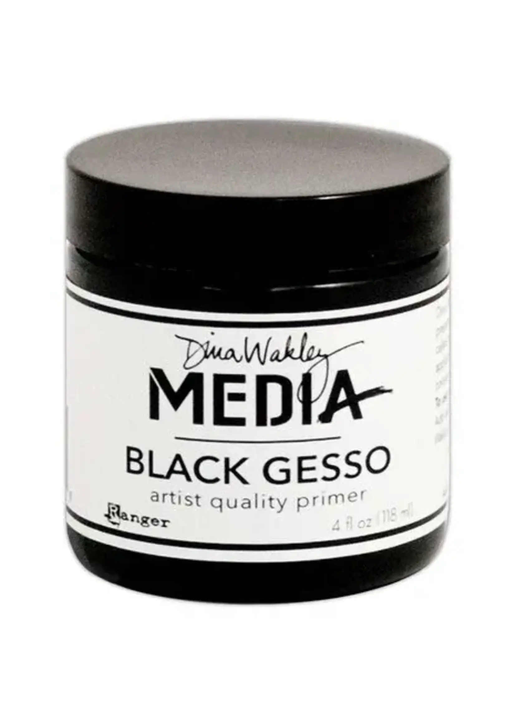 Dina Wakley MEdia Gesso Black 4 fl oz (Jar) (MDM41719)
